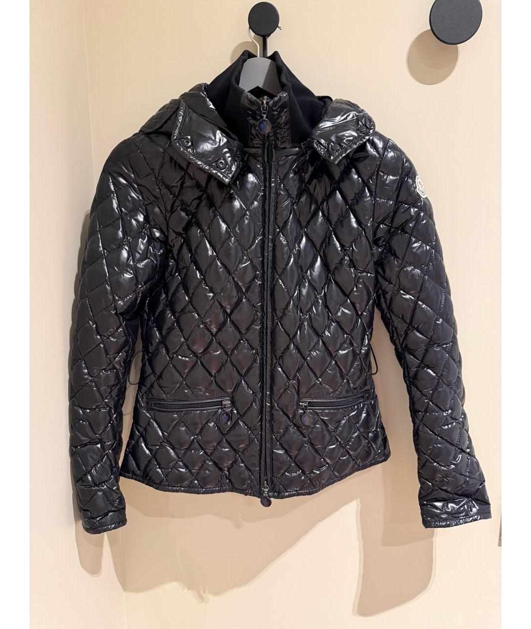 MONCLER Черная полиамидовая куртка, фото 9