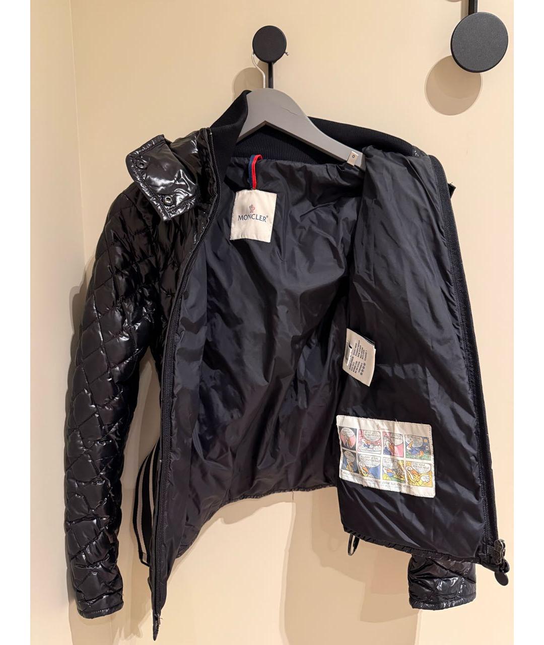 MONCLER Черная полиамидовая куртка, фото 7