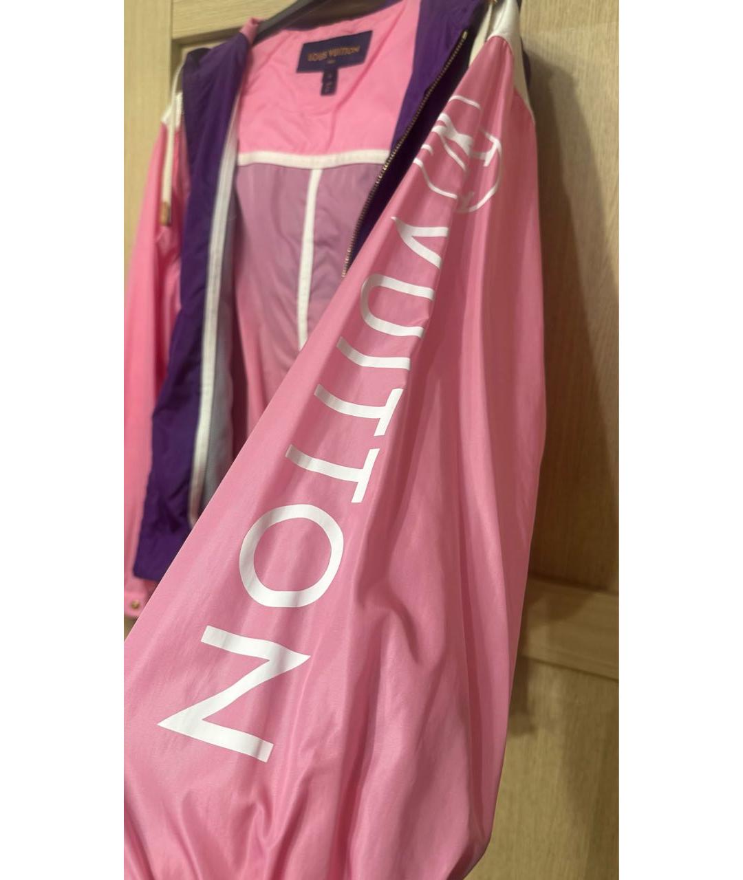 LOUIS VUITTON Розовая полиамидовая куртка, фото 4