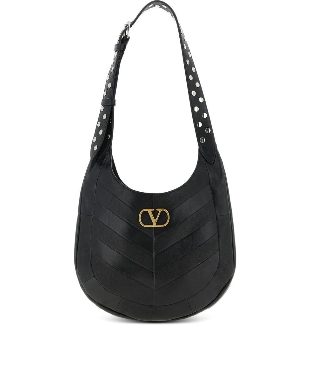 VALENTINO Черная кожаная сумка через плечо, фото 1