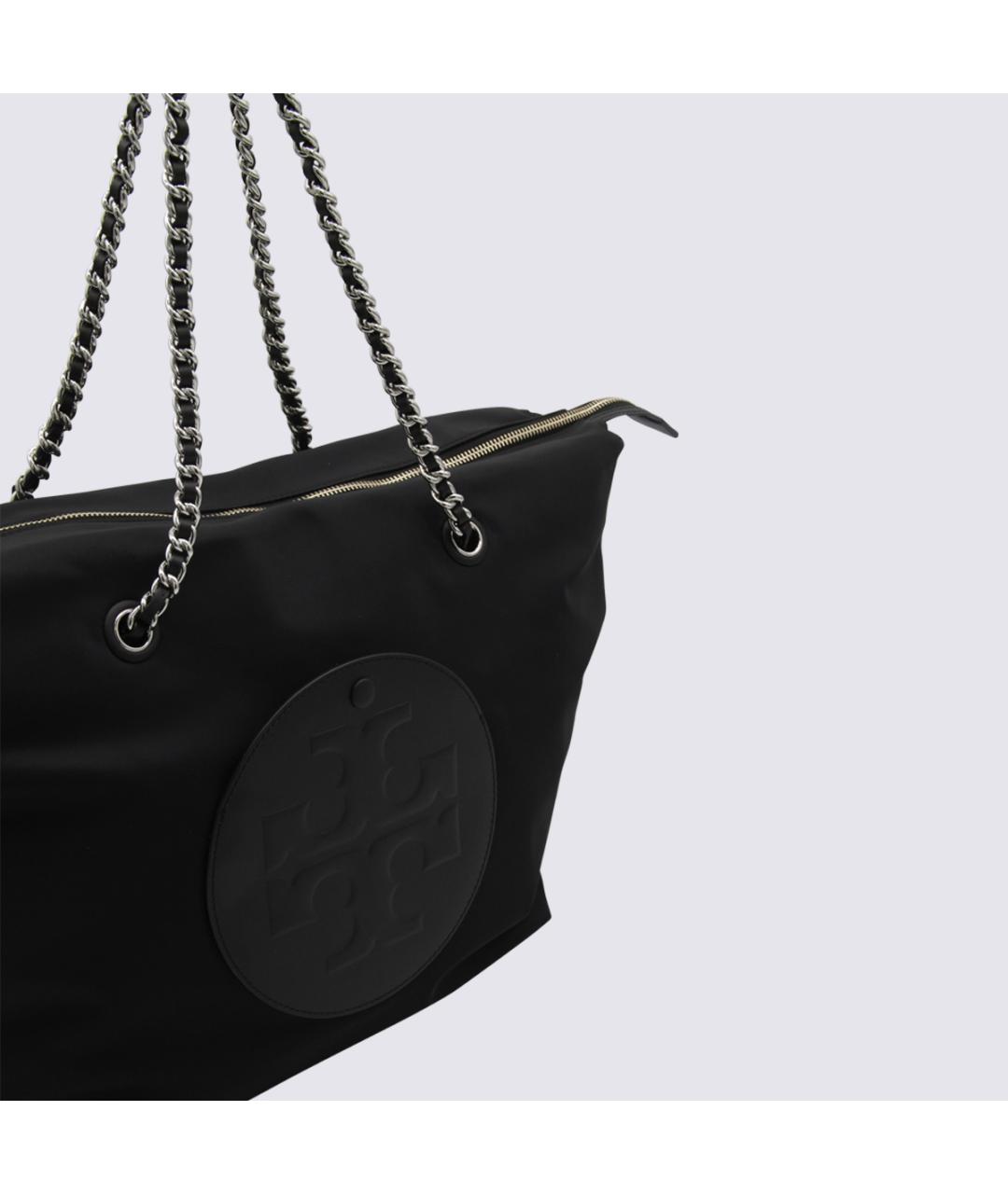 TORY BURCH Черная синтетическая сумка тоут, фото 4