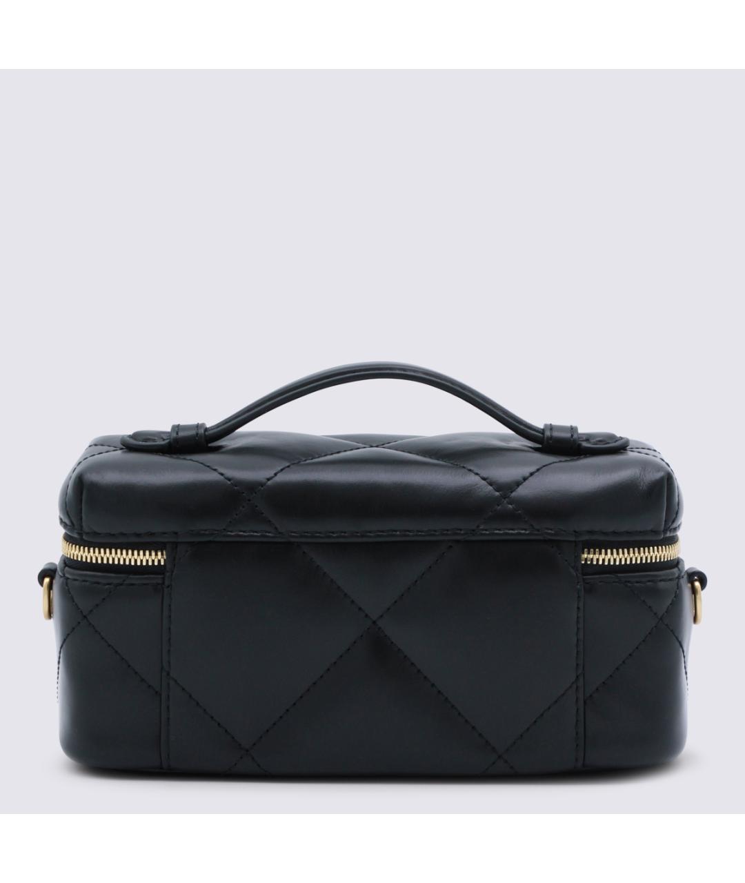 TORY BURCH Черная кожаная сумка с короткими ручками, фото 3