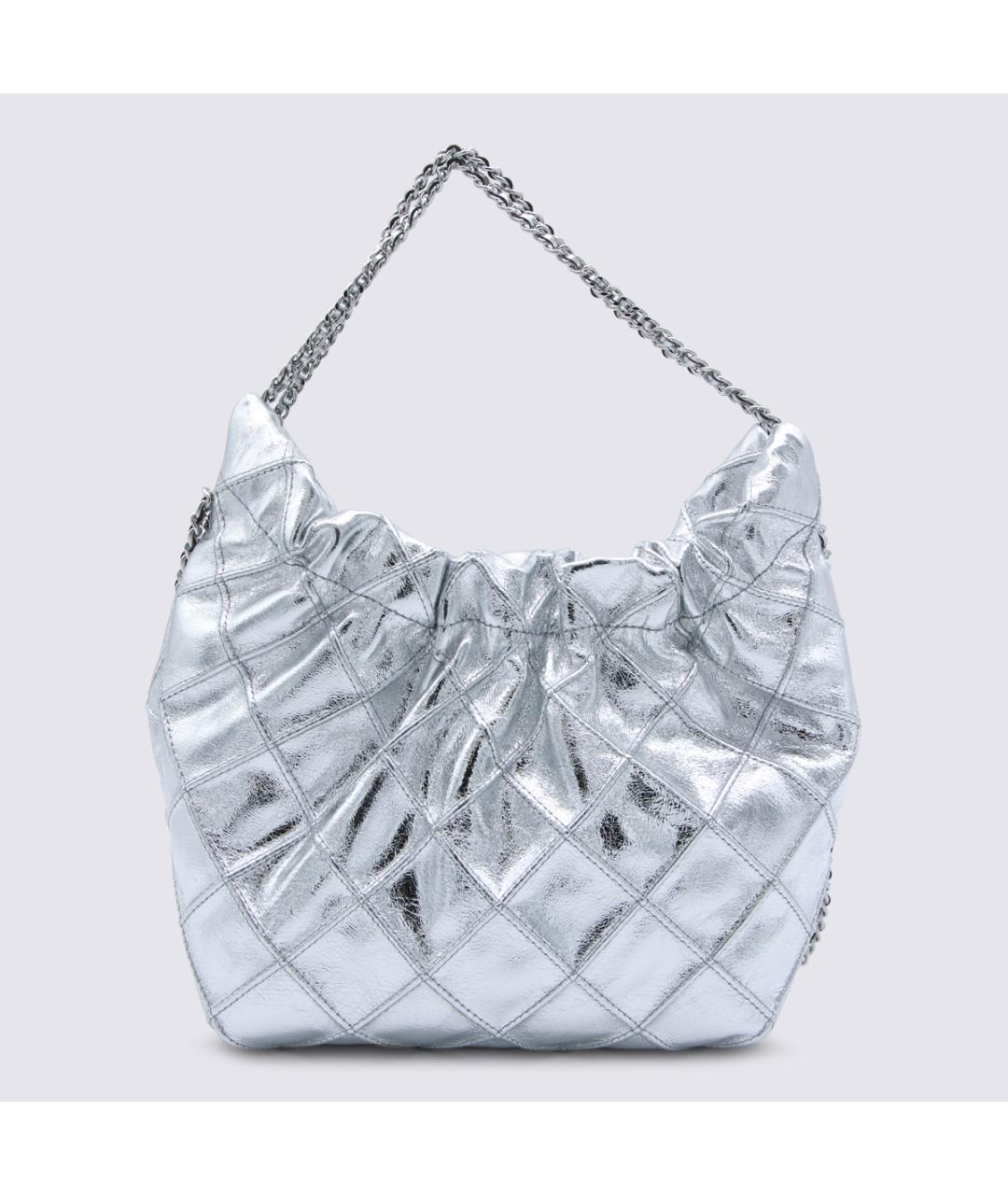 TORY BURCH Серебряная кожаная сумка через плечо, фото 3