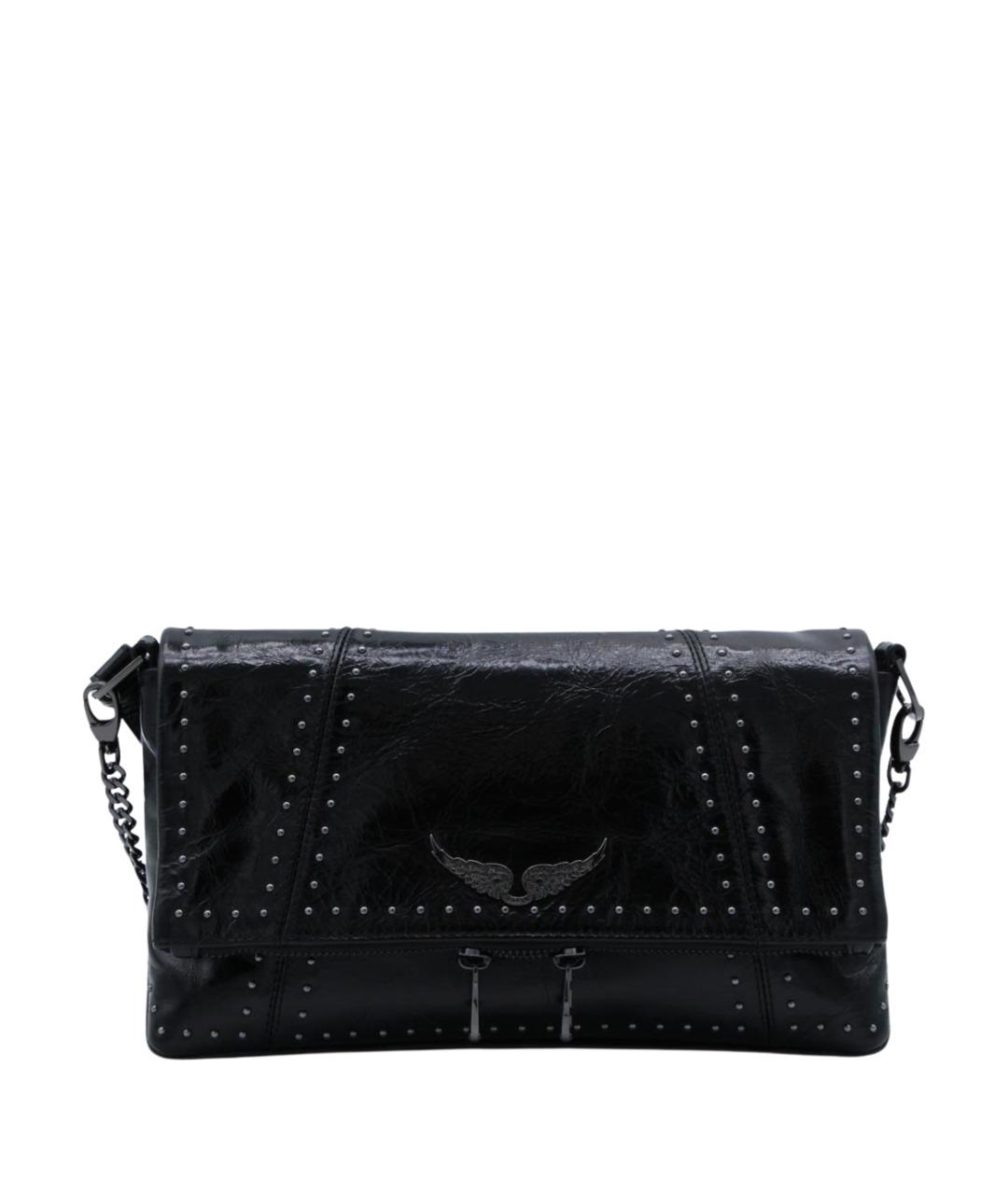 ZADIG & VOLTAIRE Черная кожаная сумка через плечо, фото 1