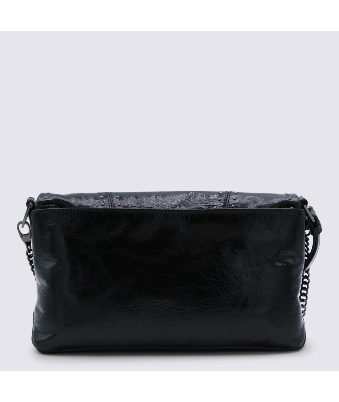 ZADIG & VOLTAIRE Черная кожаная сумка через плечо, фото 3