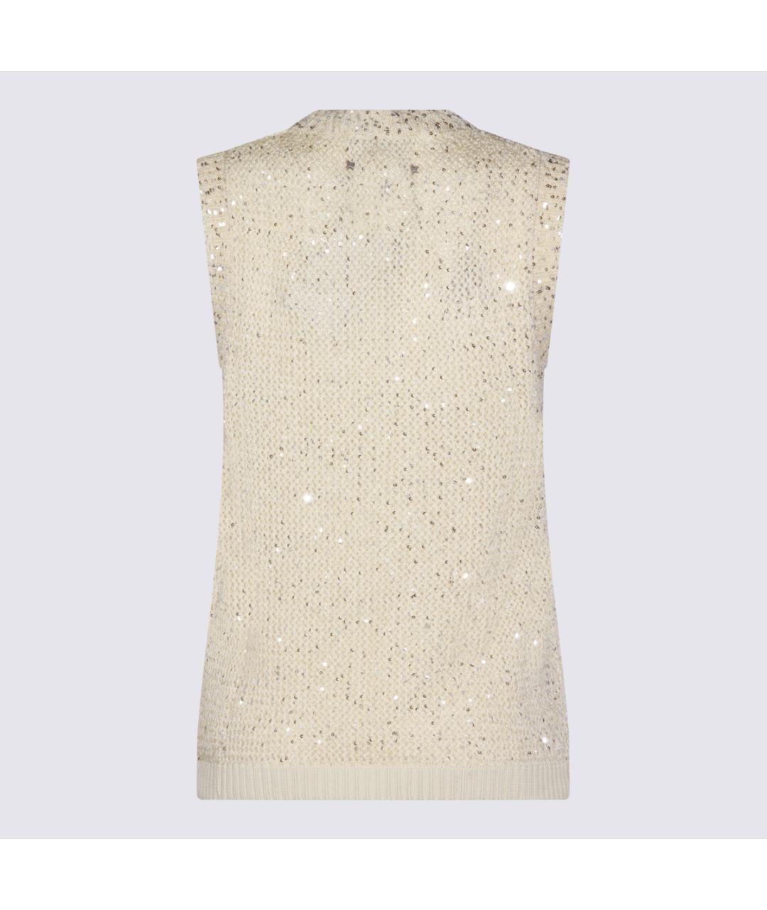 GOLDEN GOOSE DELUXE BRAND Бежевая хлопковая жилетка, фото 2