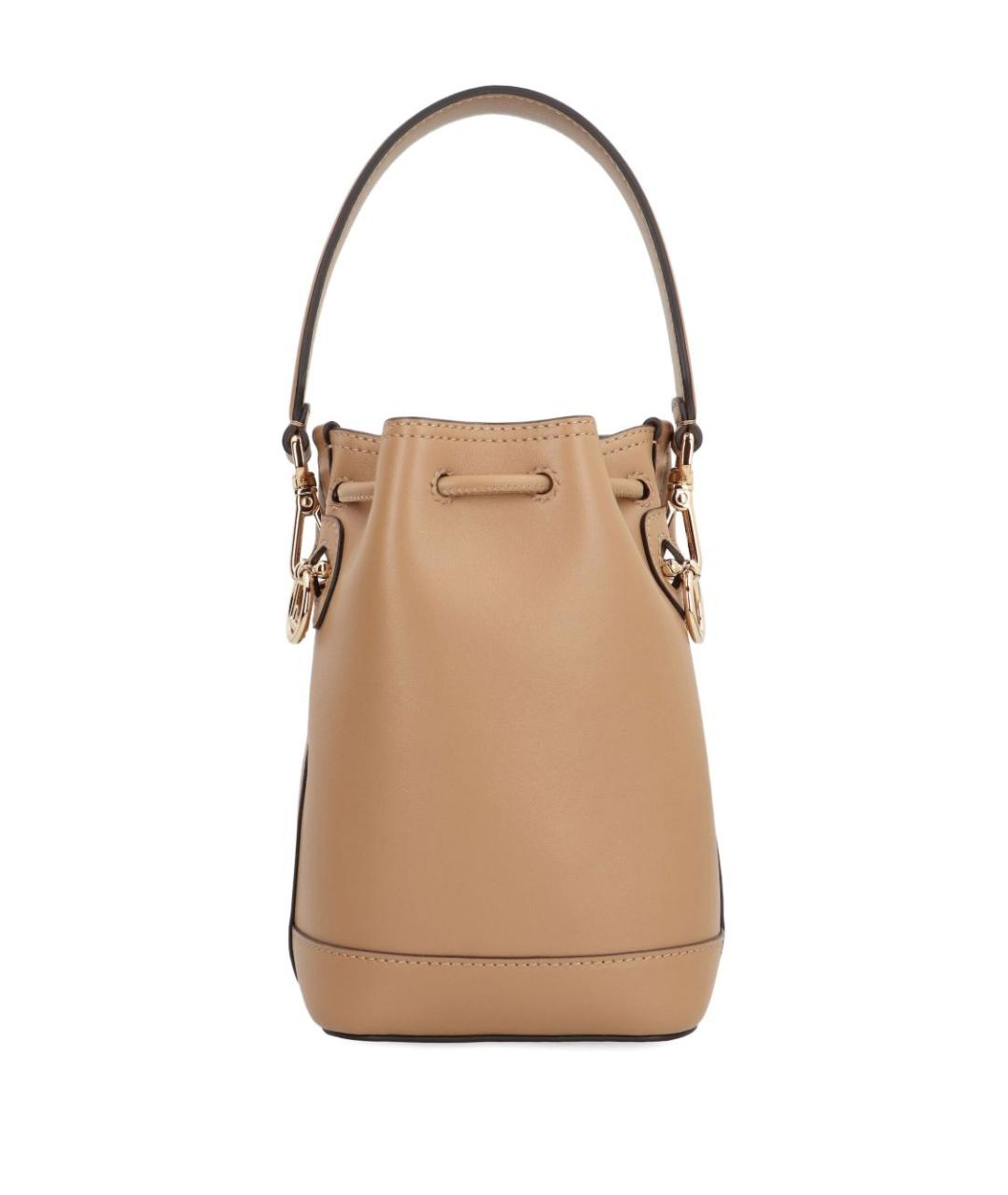 FENDI Бежевая кожаная сумка тоут, фото 3