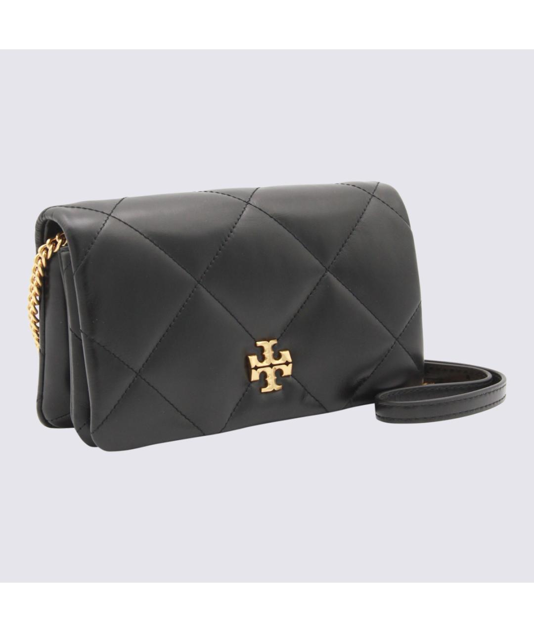 TORY BURCH Черная кожаная сумка через плечо, фото 2