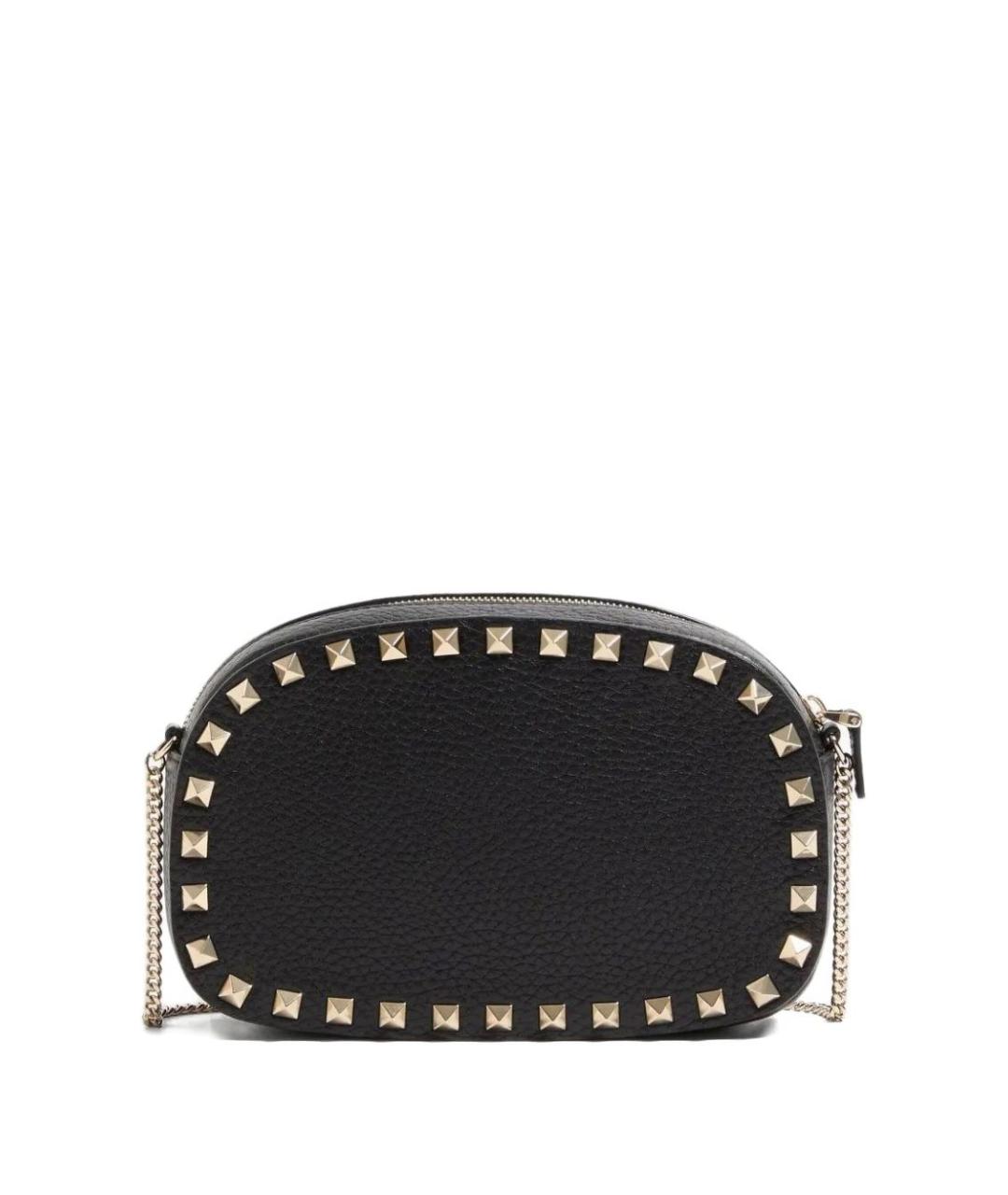 VALENTINO Черная кожаная сумка через плечо, фото 3