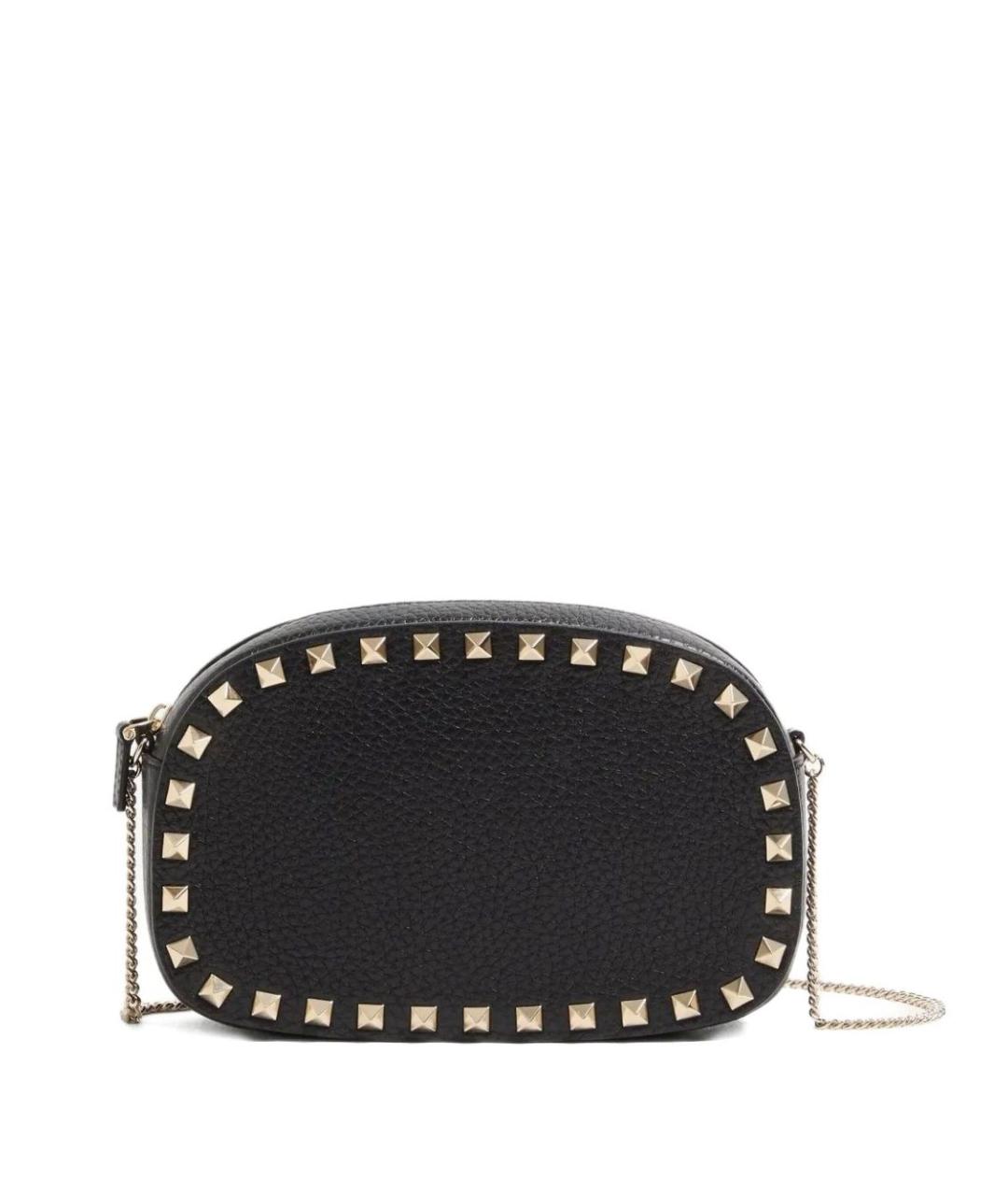 VALENTINO Черная кожаная сумка через плечо, фото 1