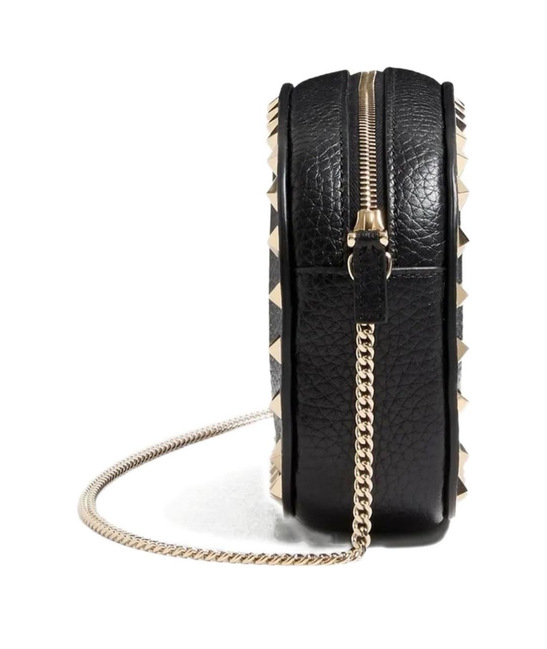 VALENTINO Черная кожаная сумка через плечо, фото 2