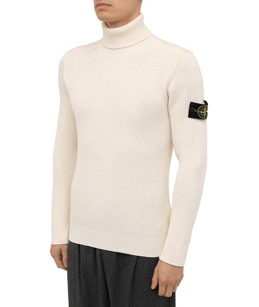 STONE ISLAND Бежевая водолазка, фото 2