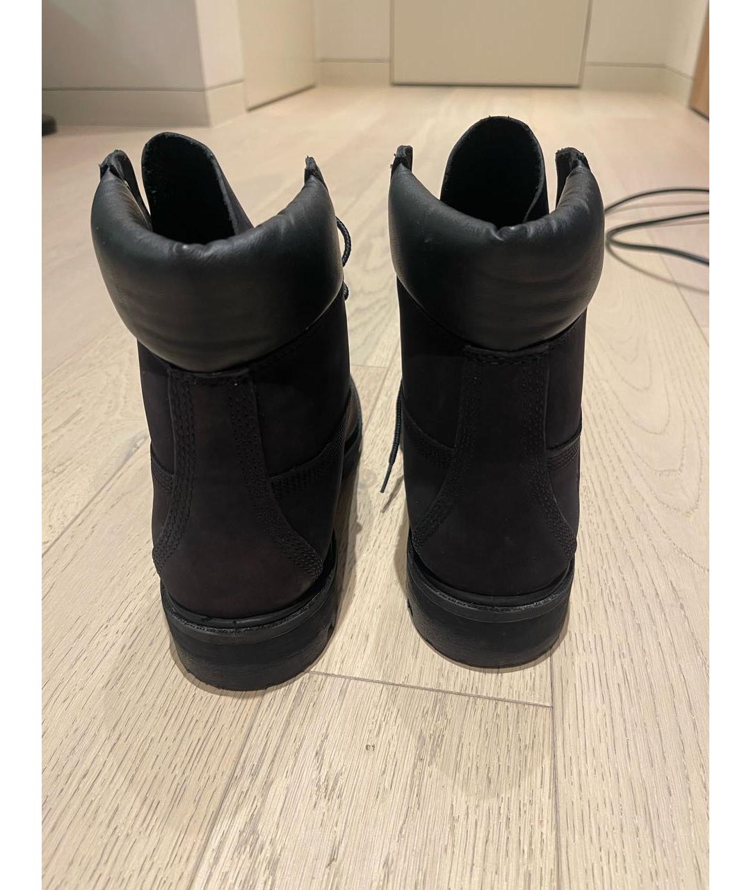 TIMBERLAND Черные нубуковые высокие ботинки, фото 4