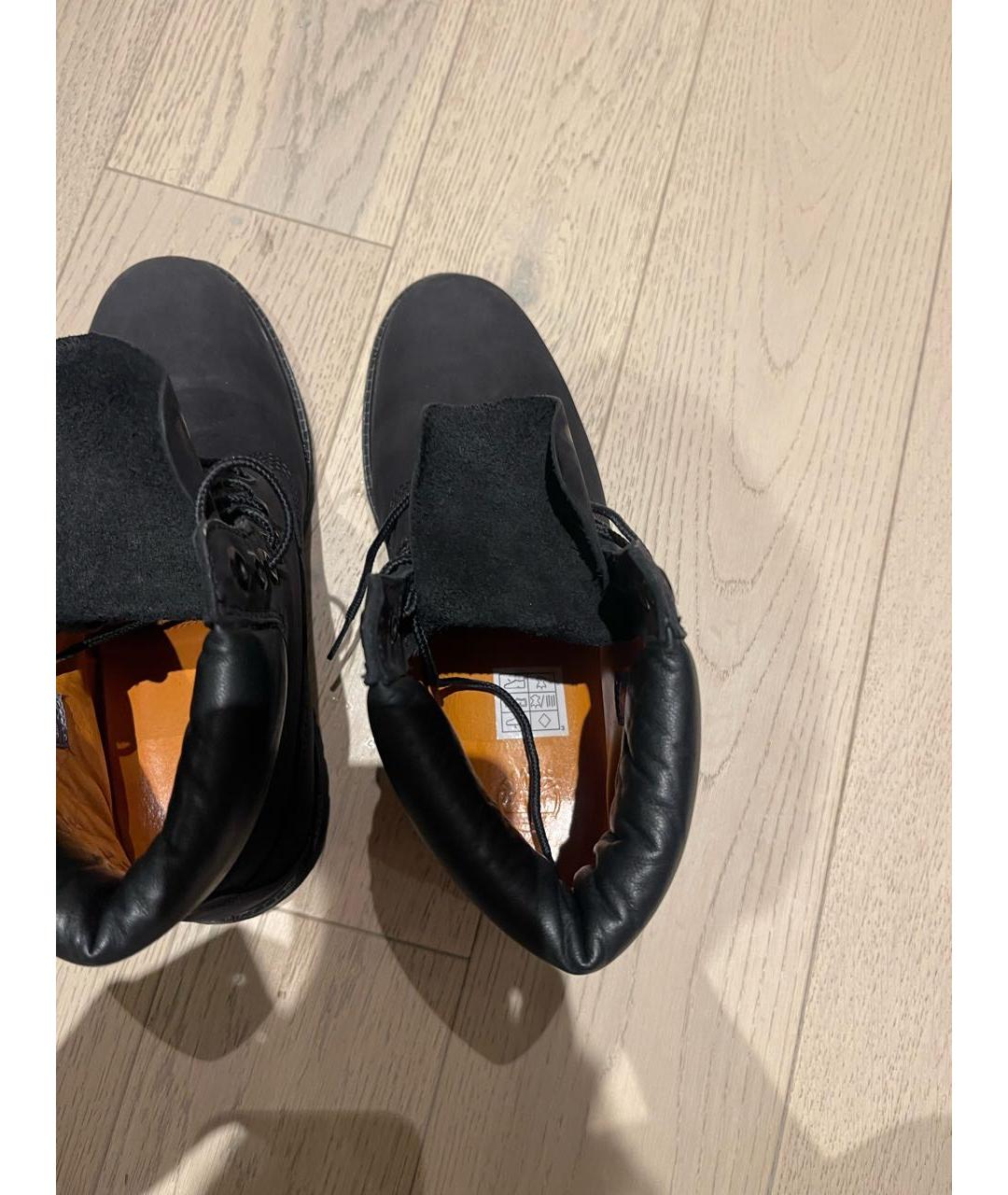 TIMBERLAND Черные нубуковые высокие ботинки, фото 3