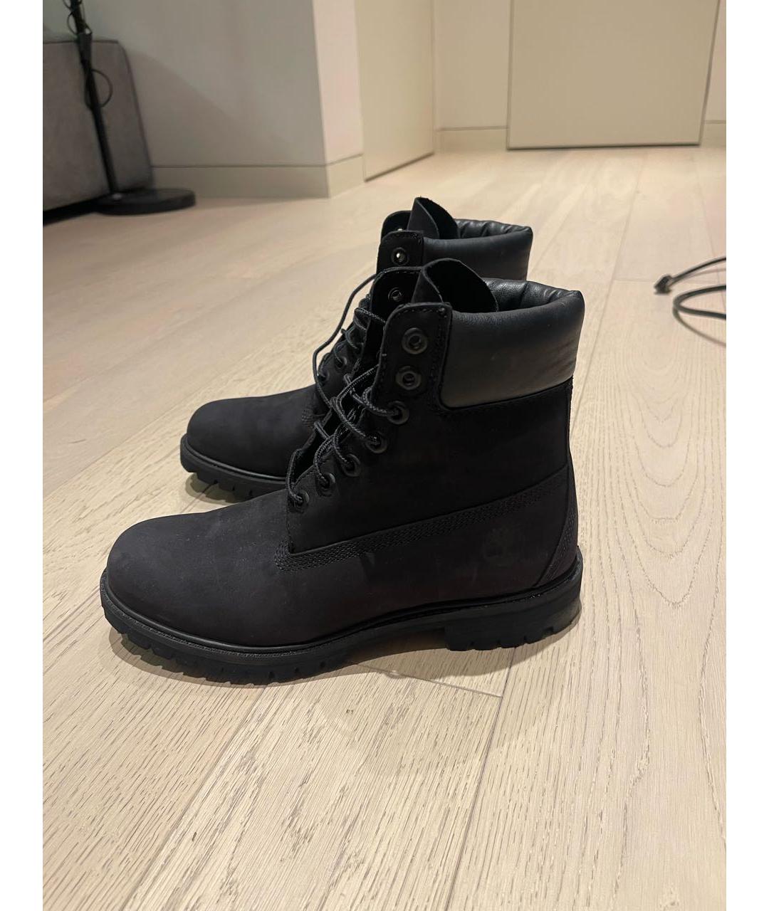 TIMBERLAND Черные нубуковые высокие ботинки, фото 7