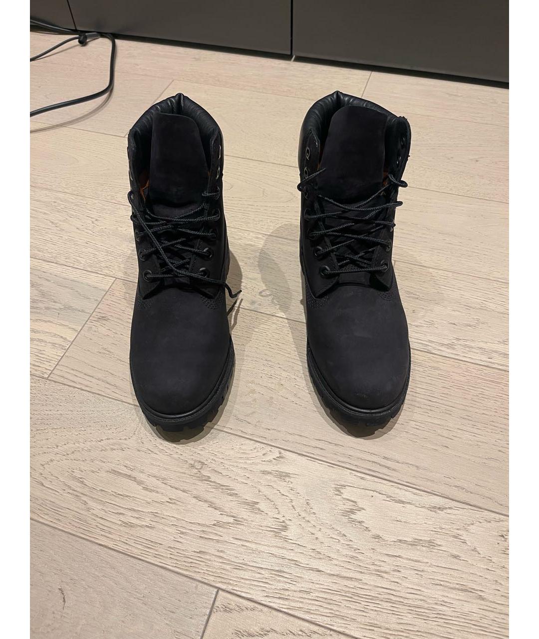 TIMBERLAND Черные нубуковые высокие ботинки, фото 2