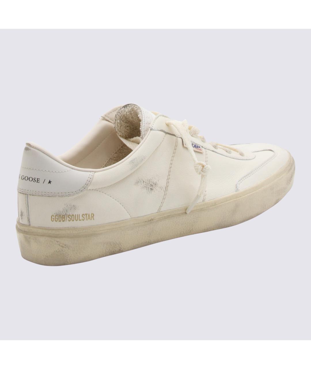 GOLDEN GOOSE DELUXE BRAND Белые кожаные низкие кроссовки / кеды, фото 2