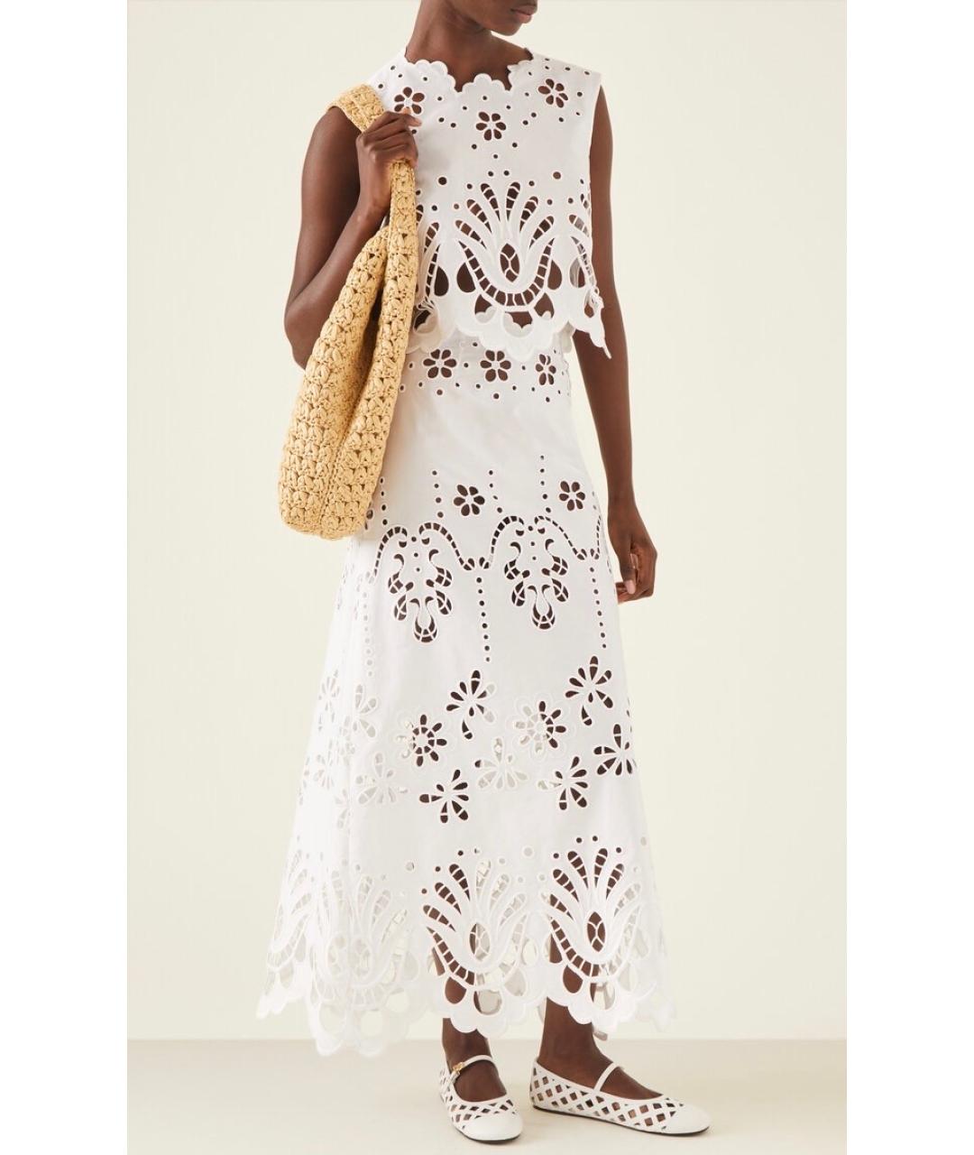 DOLCE&GABBANA Белая юбка миди, фото 2