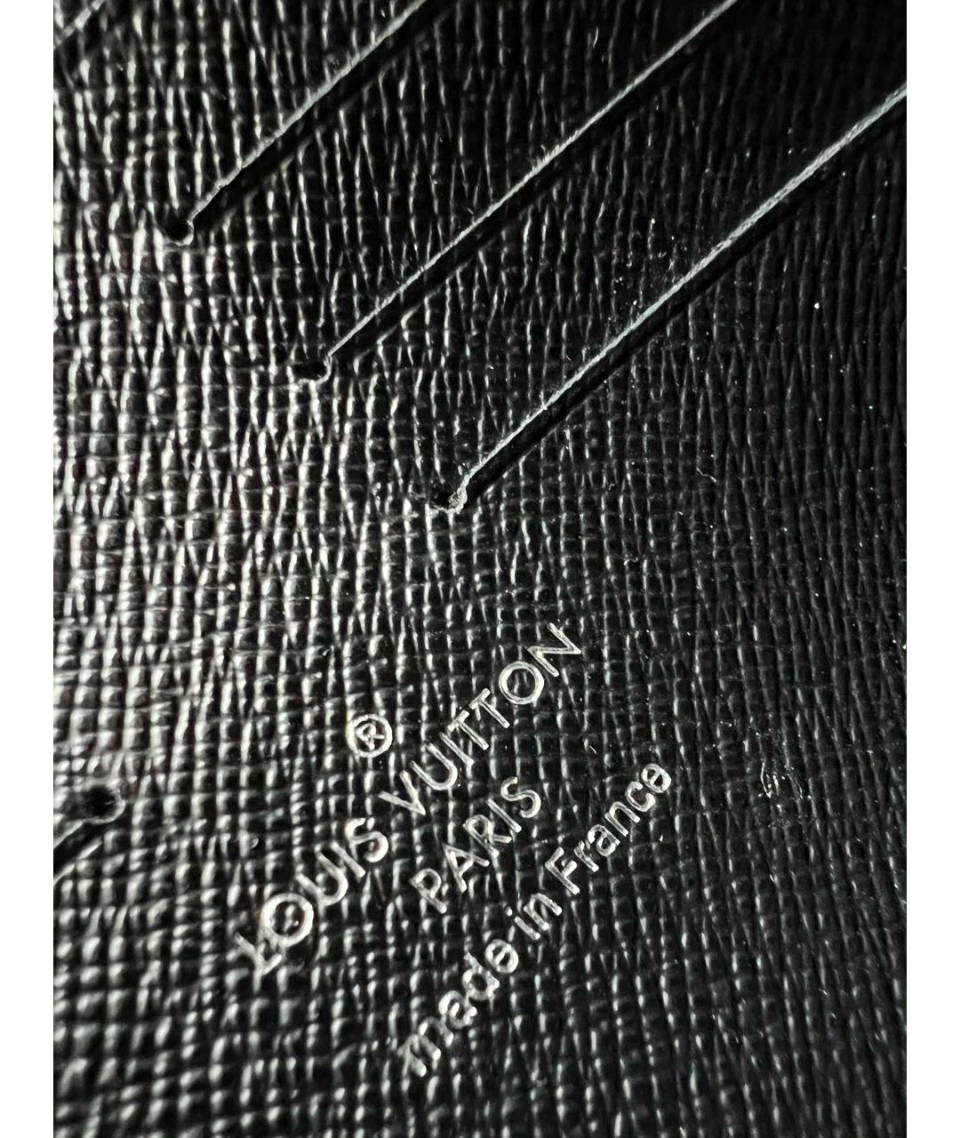 LOUIS VUITTON Антрацитовая кожаная барсетка, фото 7