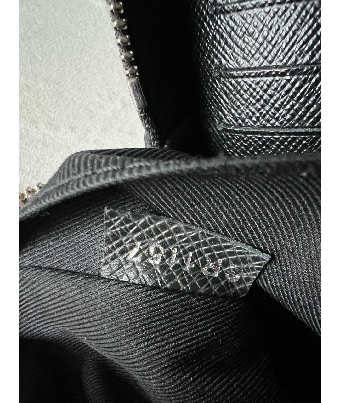 LOUIS VUITTON Антрацитовая кожаная барсетка, фото 5