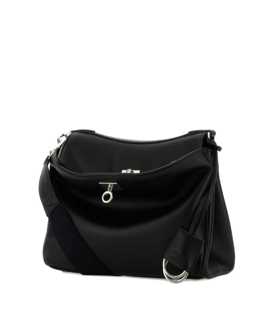 BALENCIAGA Черная кожаная сумка на плечо, фото 2