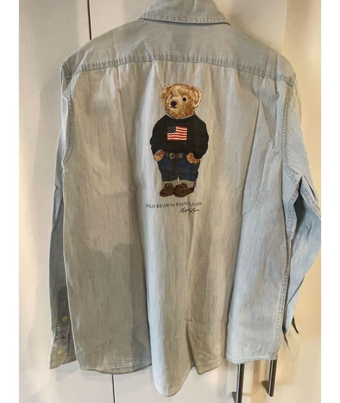 POLO RALPH LAUREN Голубая хлопковая рубашка, фото 4