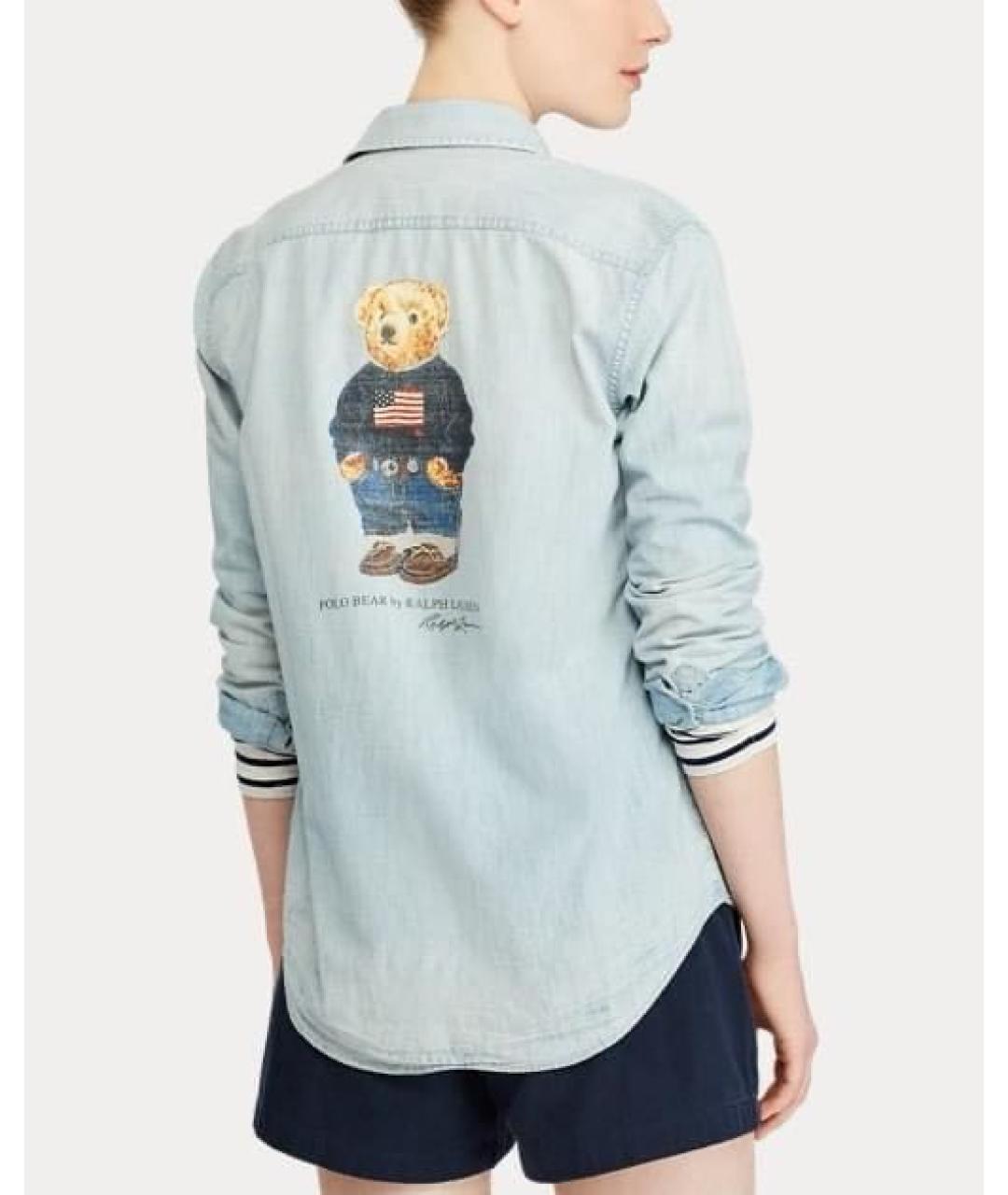 POLO RALPH LAUREN Голубая хлопковая рубашка, фото 9