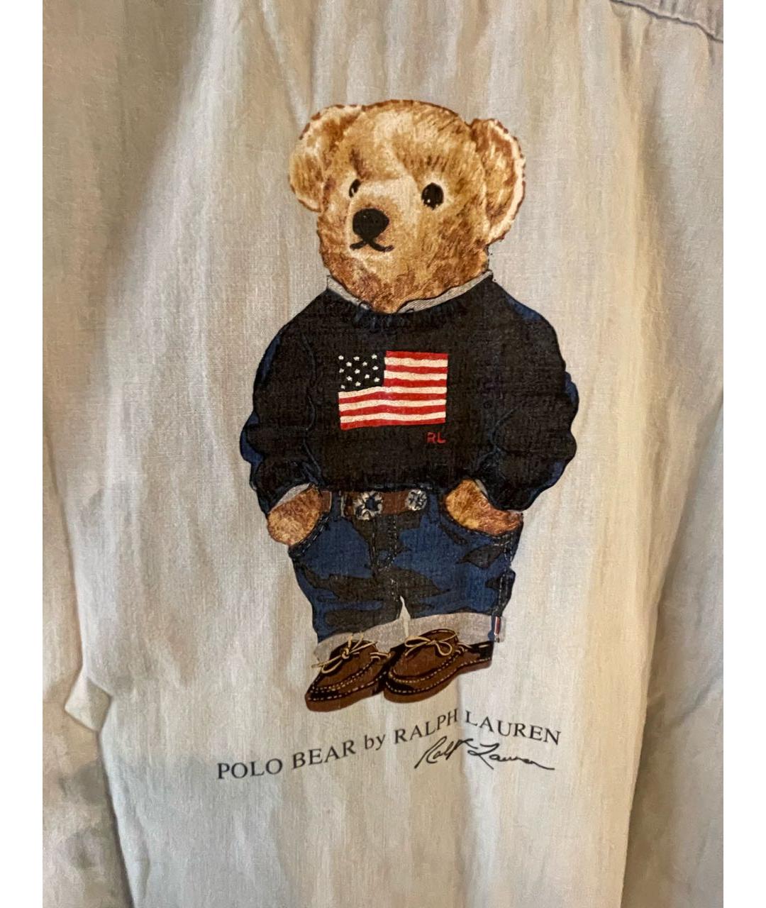 POLO RALPH LAUREN Голубая хлопковая рубашка, фото 8