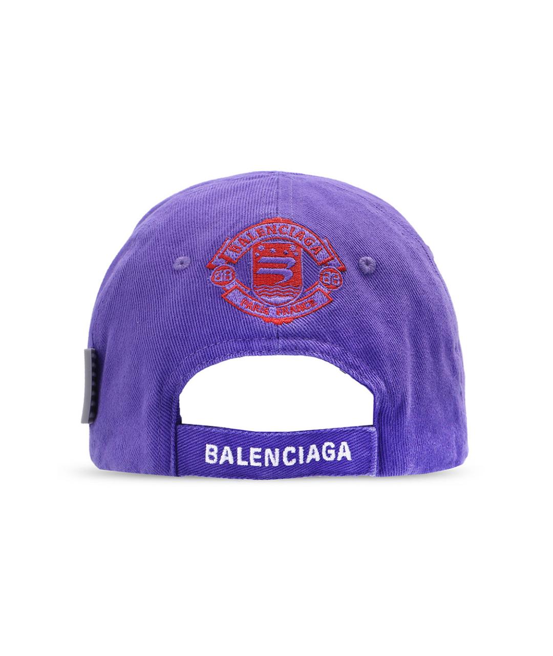 BALENCIAGA Фиолетовая хлопковая кепка, фото 3