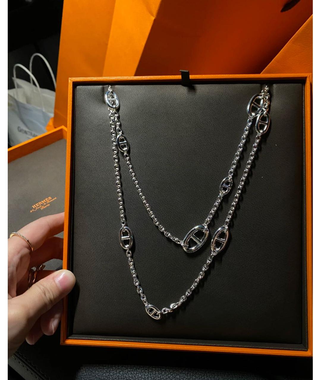 HERMES Серебряное колье, фото 5