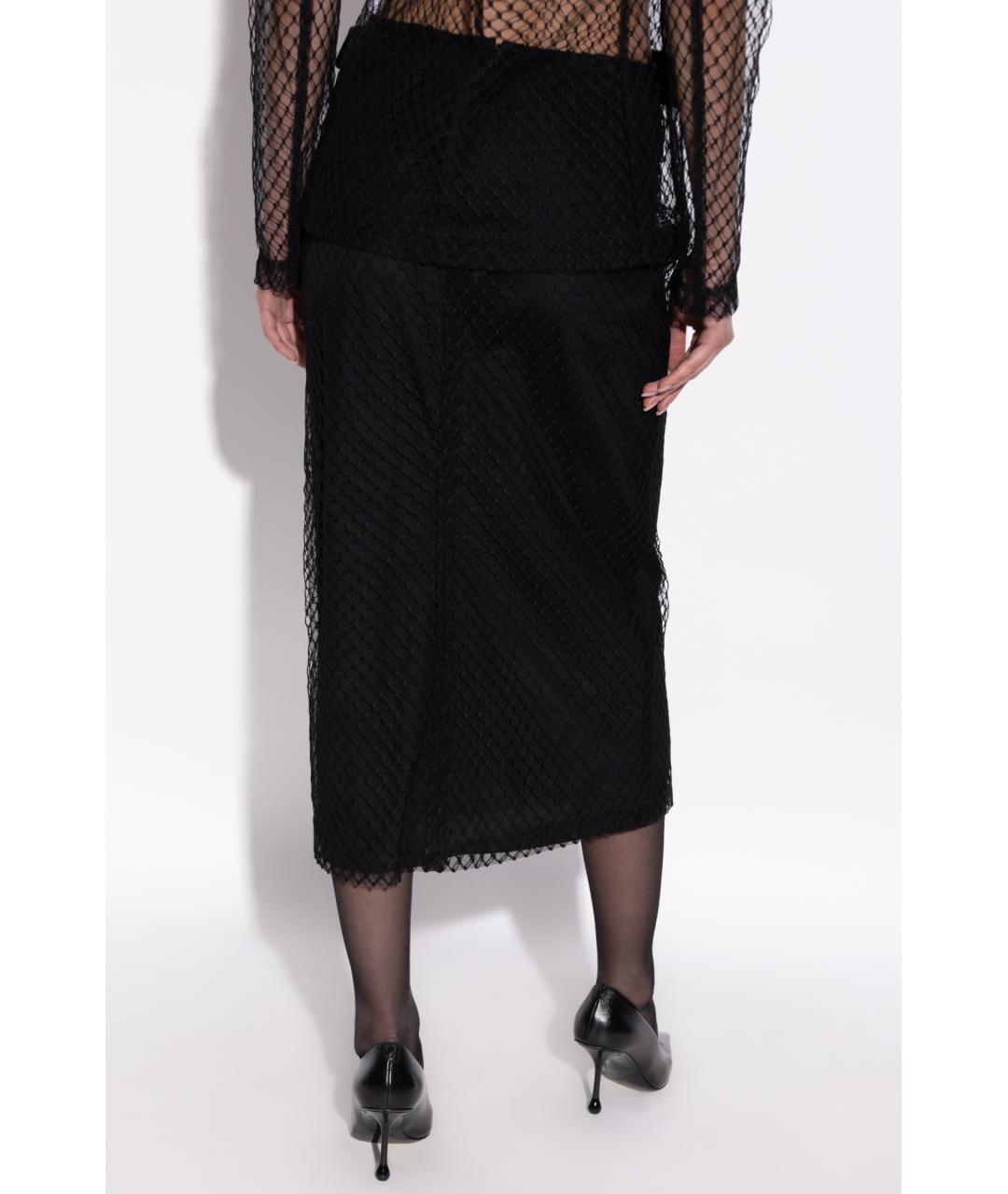 DOLCE&GABBANA Черная юбка миди, фото 5