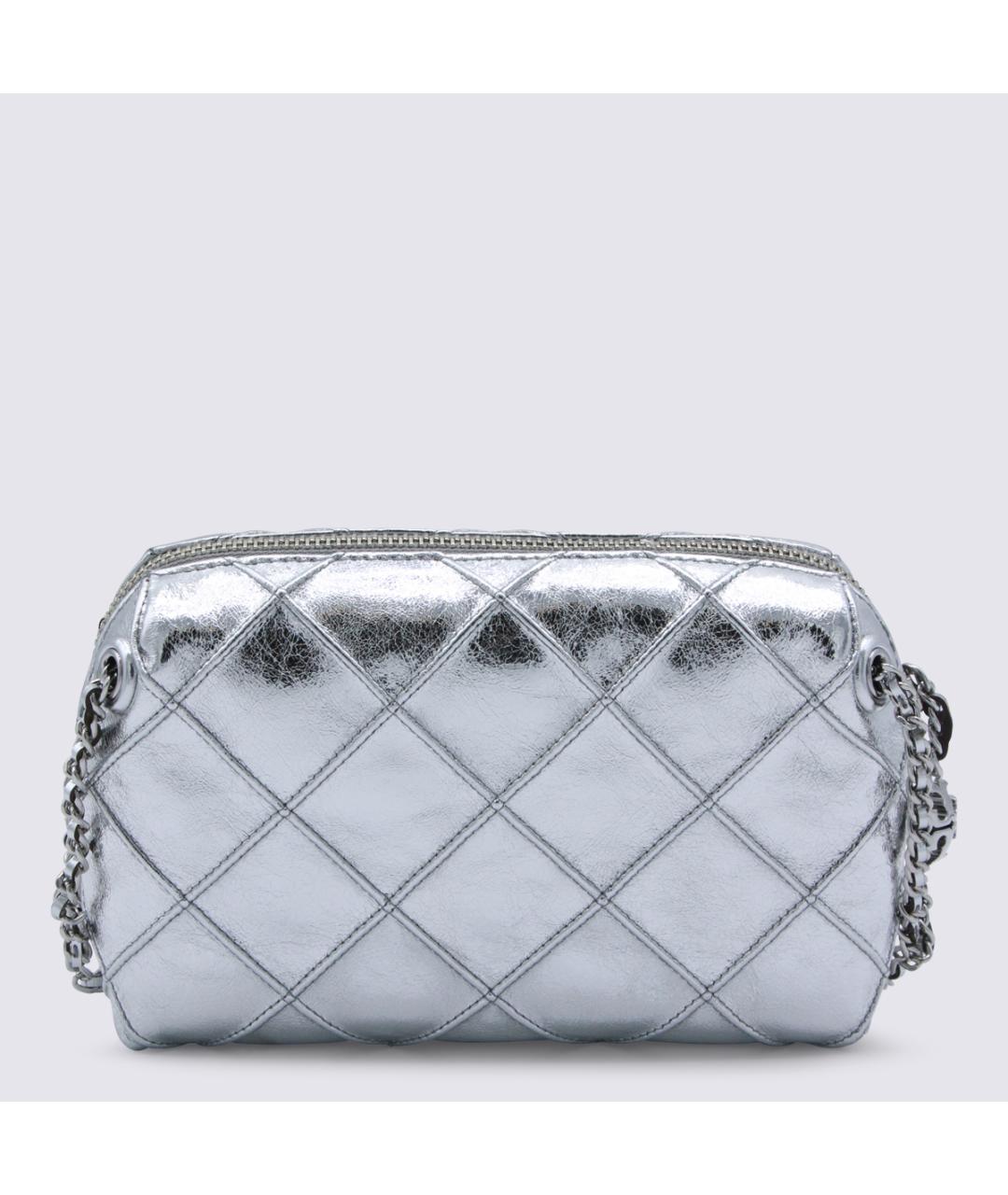 TORY BURCH Серебряная кожаная сумка через плечо, фото 3