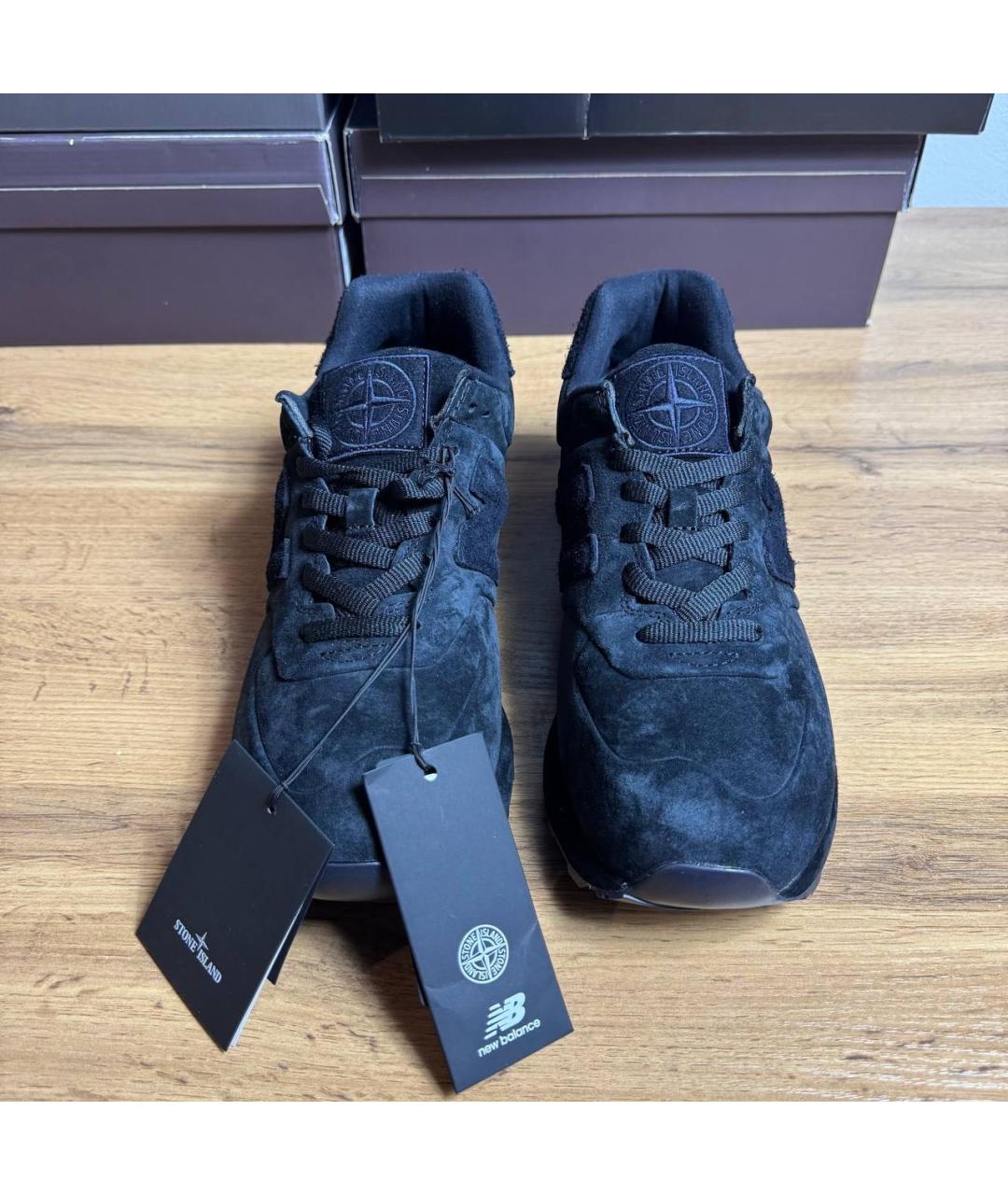 STONE ISLAND Темно-синие низкие кроссовки / кеды, фото 3