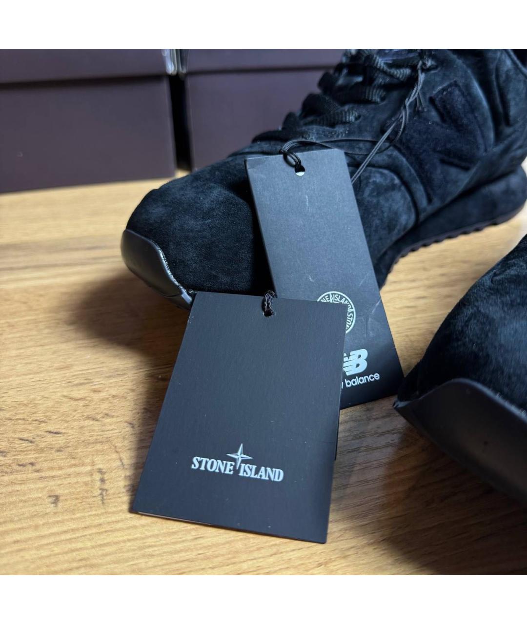 STONE ISLAND Темно-синие низкие кроссовки / кеды, фото 6