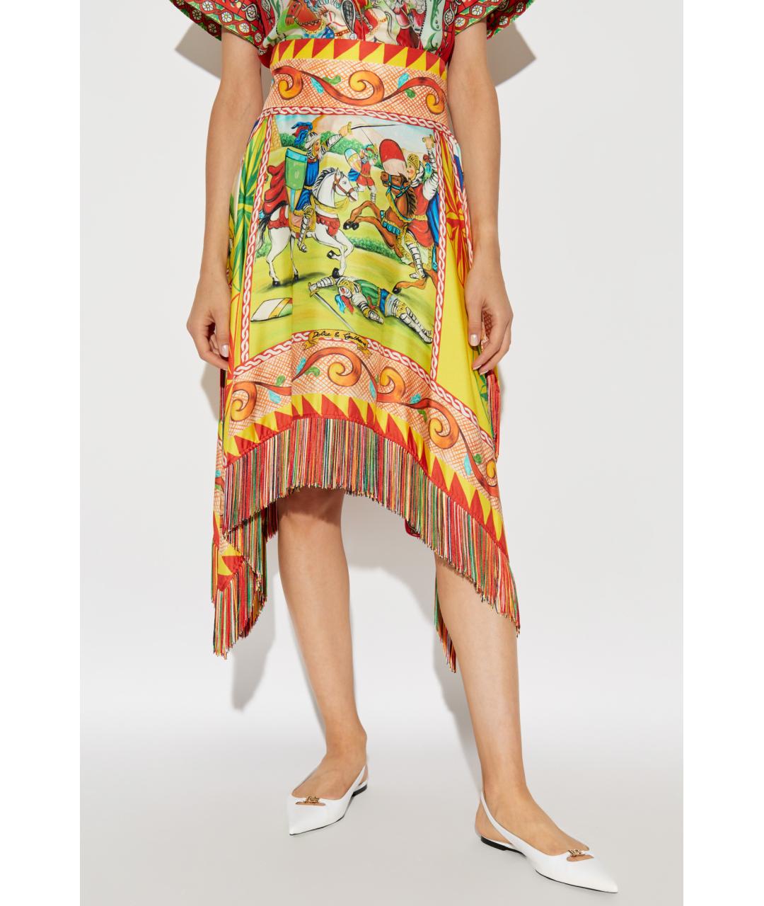DOLCE&GABBANA Мульти юбка миди, фото 3