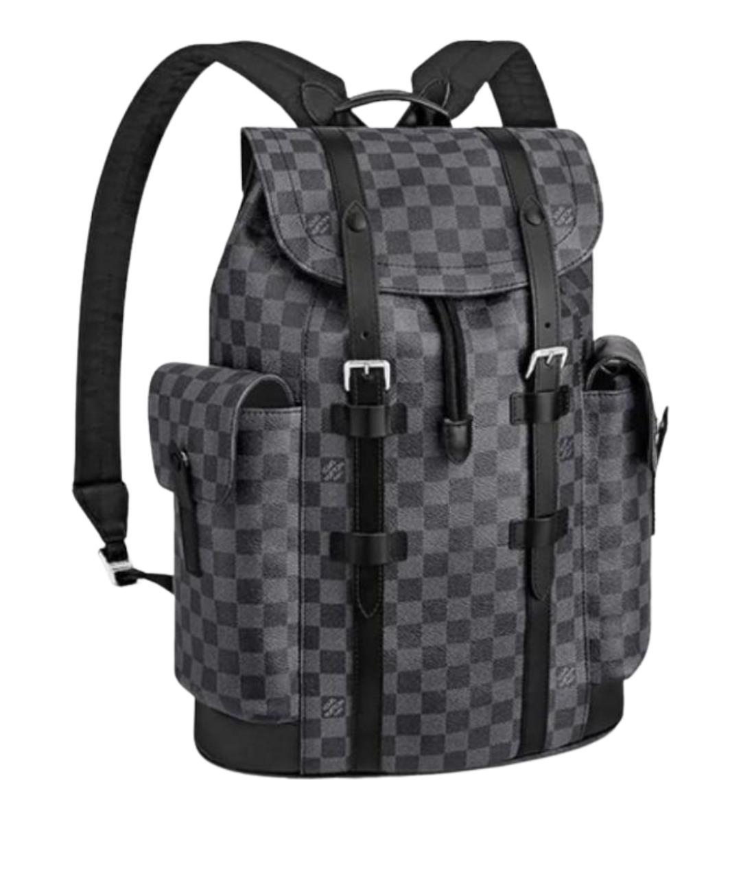 LOUIS VUITTON Черный кожаный рюкзак, фото 1