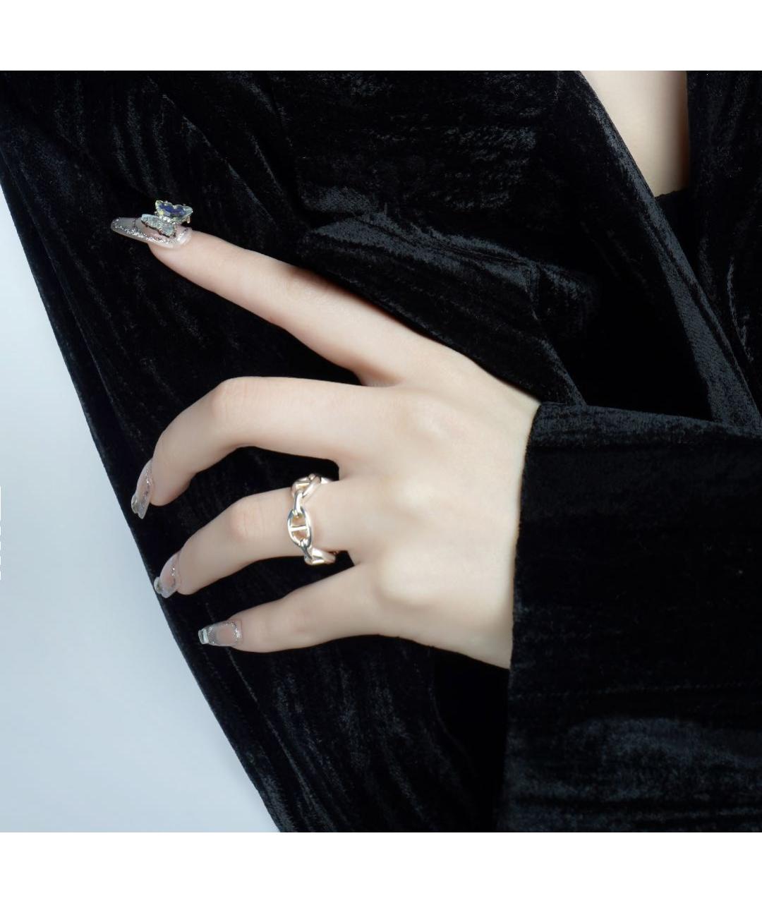 HERMES Серебряное серебряное кольцо, фото 4