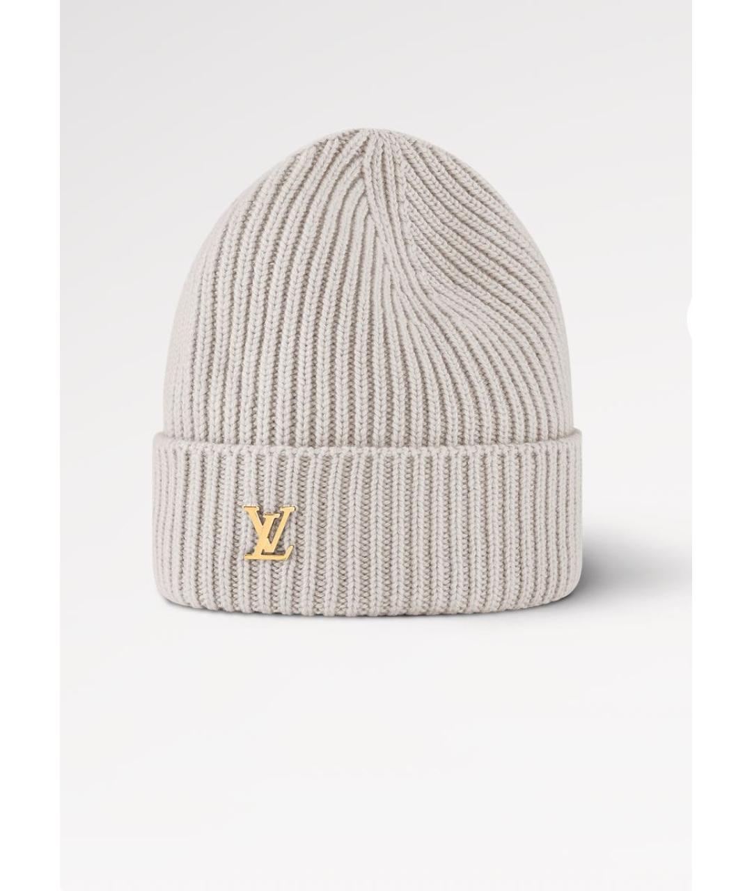 LOUIS VUITTON Серая кашемировая шапка, фото 2