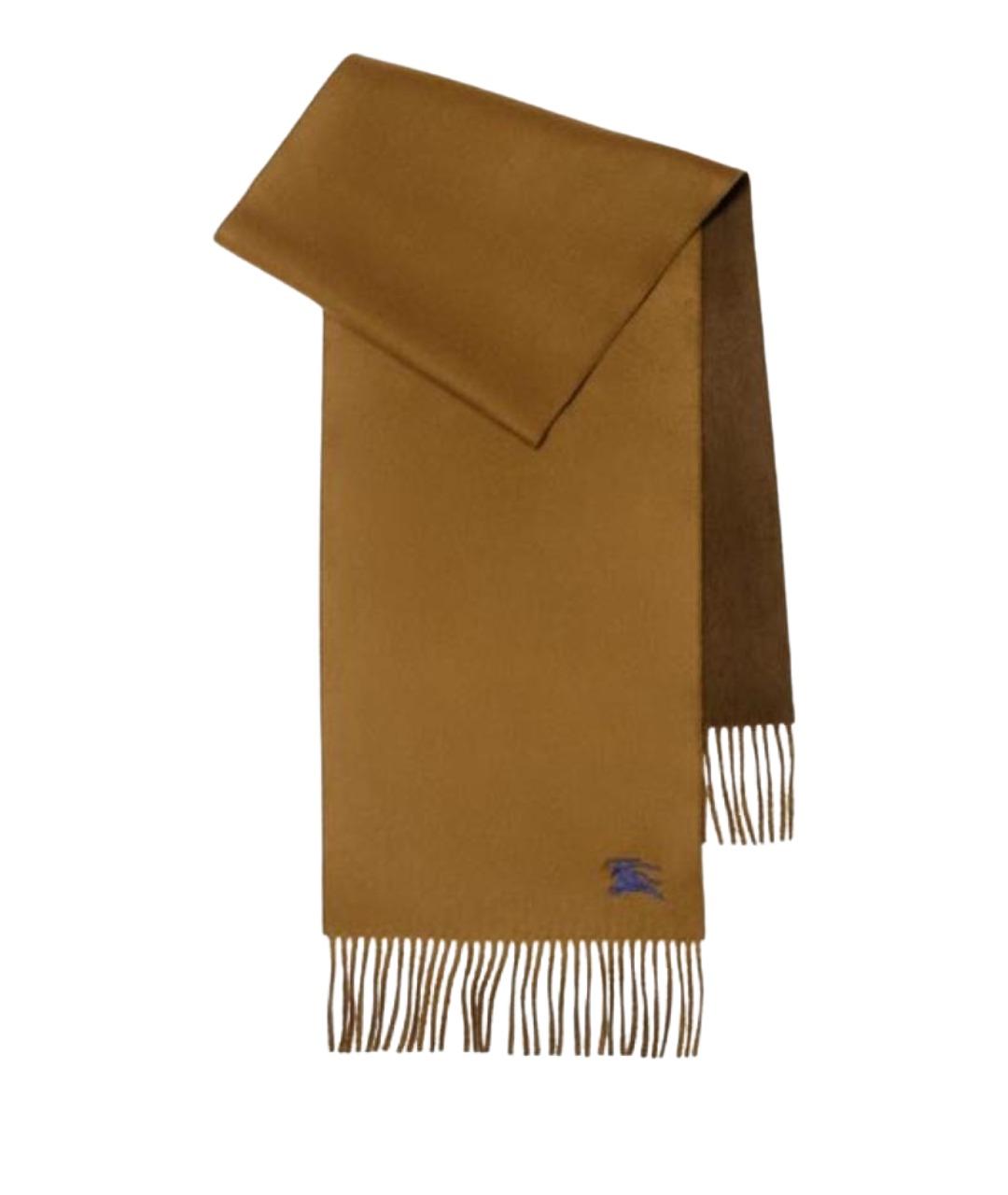 BURBERRY Коричневый шерстяной шарф, фото 1