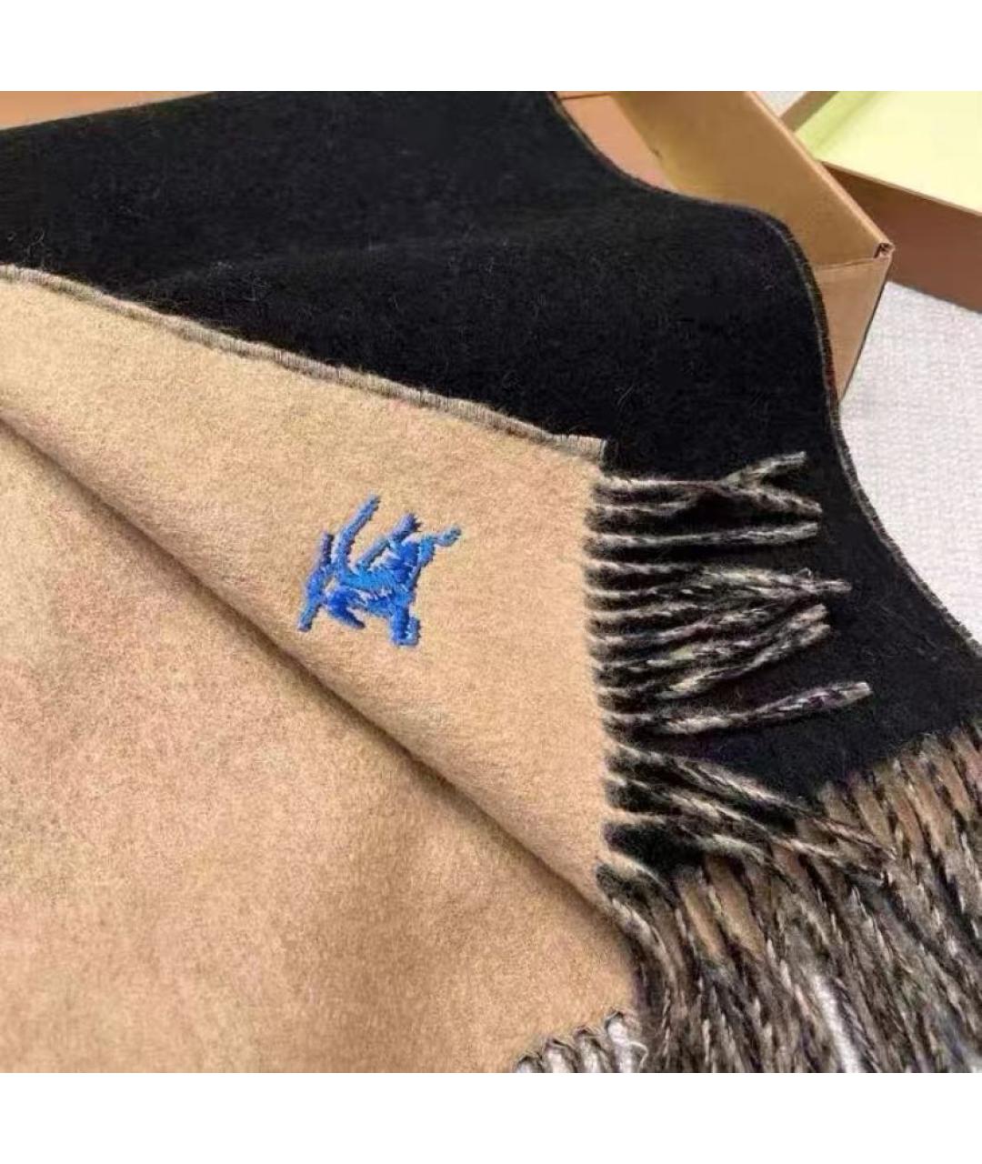 BURBERRY Бежевый шерстяной шарф, фото 4