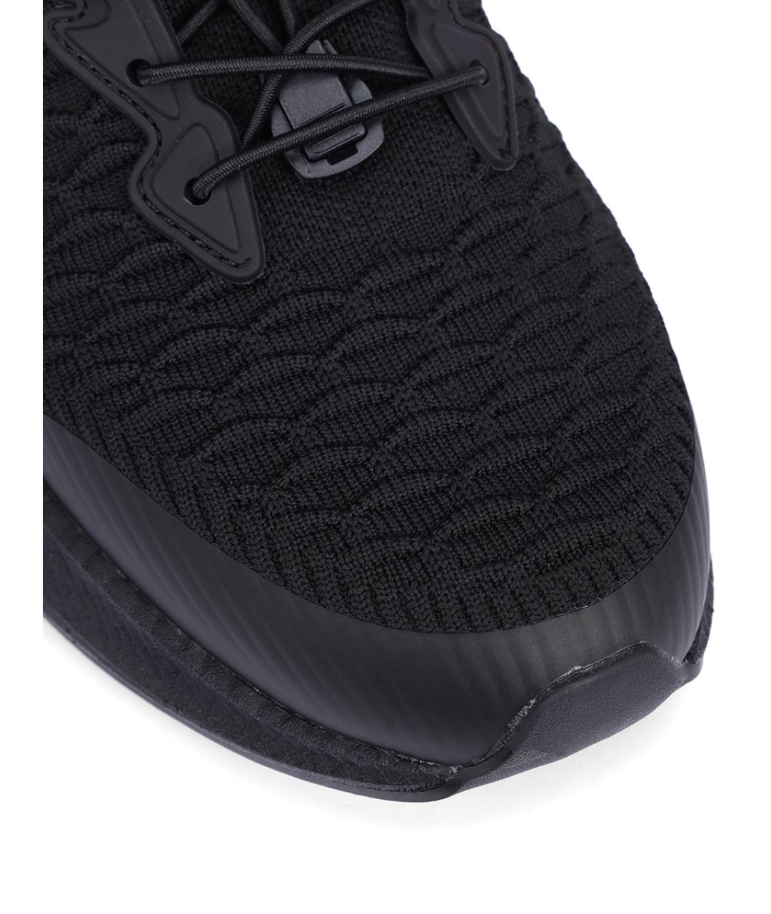PLEIN SPORT Черные текстильные низкие кроссовки / кеды, фото 5