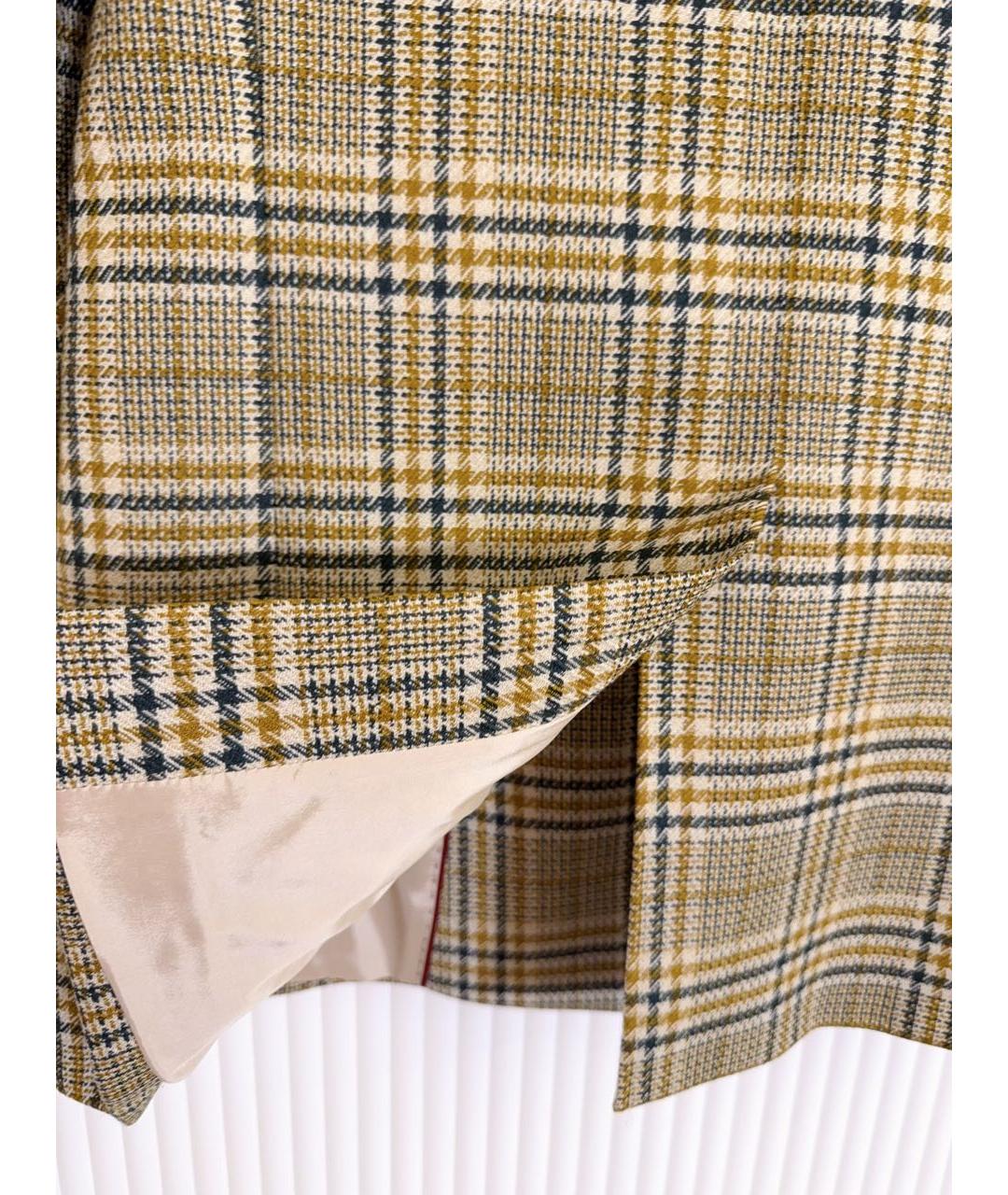 MAX MARA STUDIO Горчичный шерстяной жакет/пиджак, фото 5