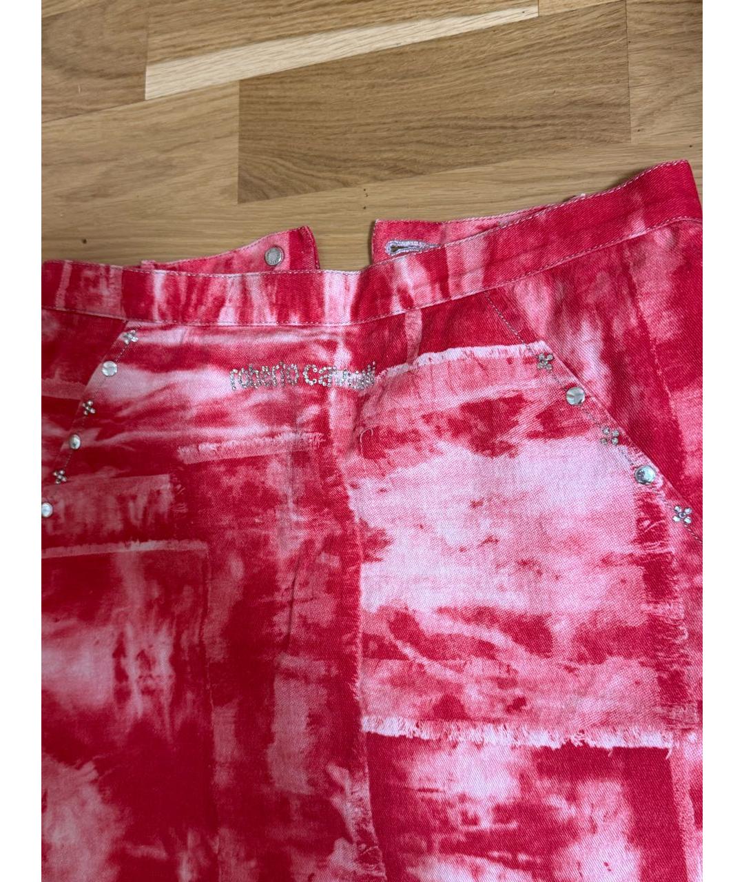 ROBERTO CAVALLI Красный хлопковый костюм с юбками, фото 4