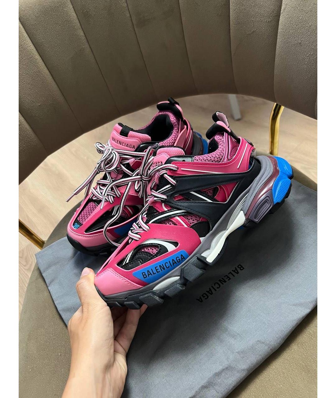 BALENCIAGA Розовые кожаные кроссовки, фото 3