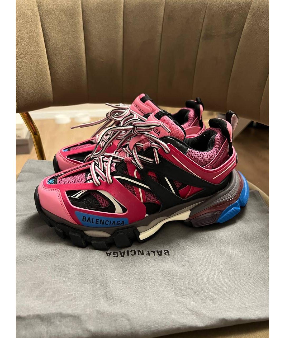 BALENCIAGA Розовые кожаные кроссовки, фото 6