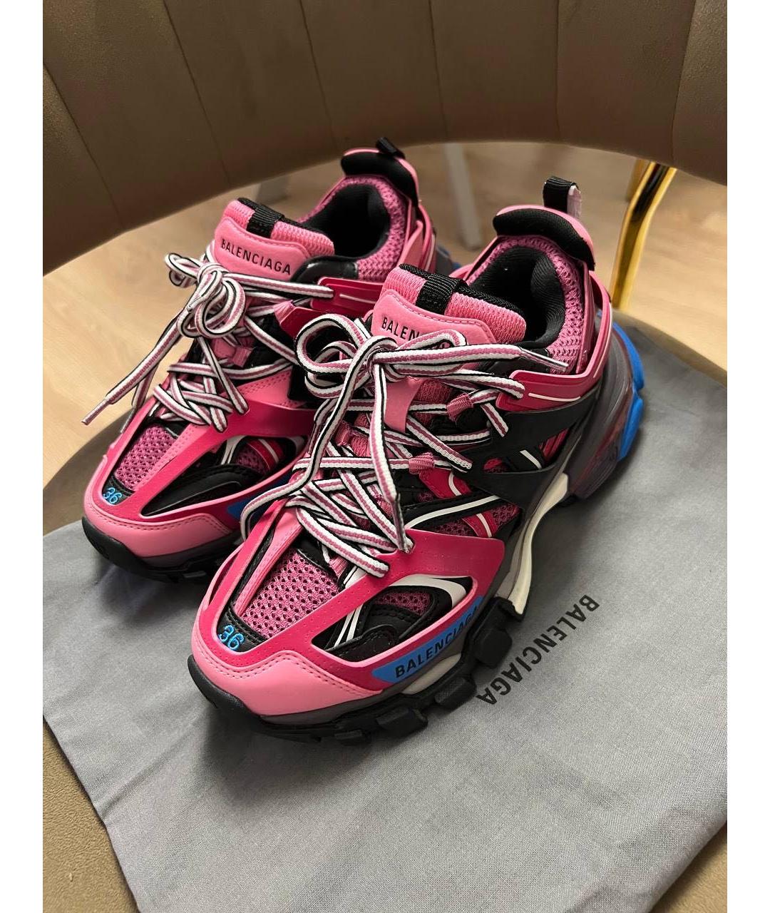 BALENCIAGA Розовые кожаные кроссовки, фото 2