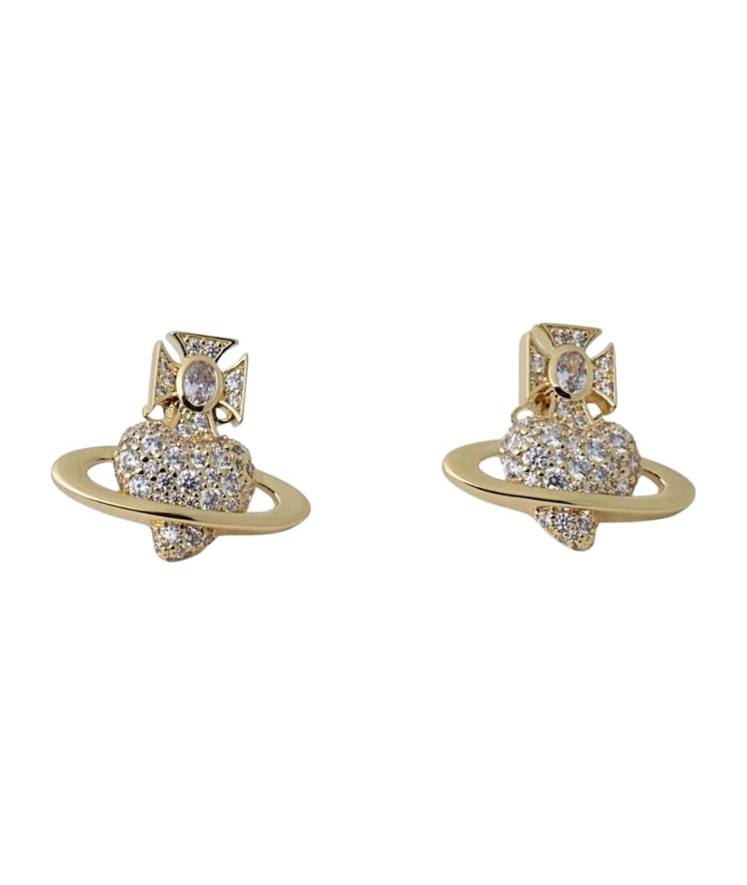 VIVIENNE WESTWOOD Золотые латунные серьги, фото 1