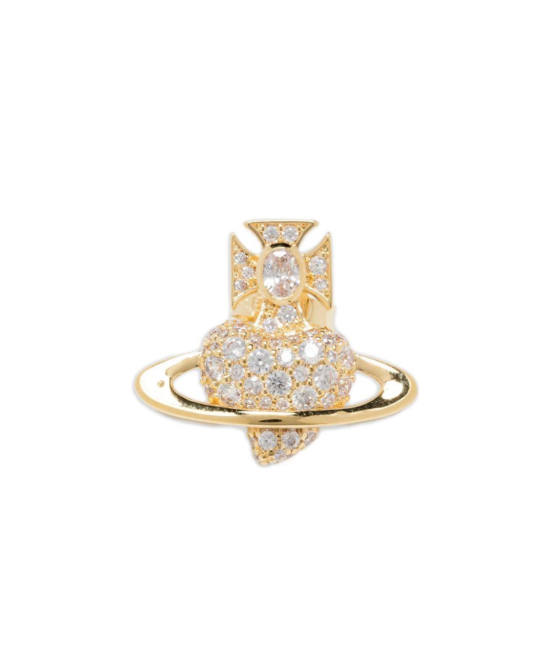 VIVIENNE WESTWOOD Золотые латунные серьги, фото 3