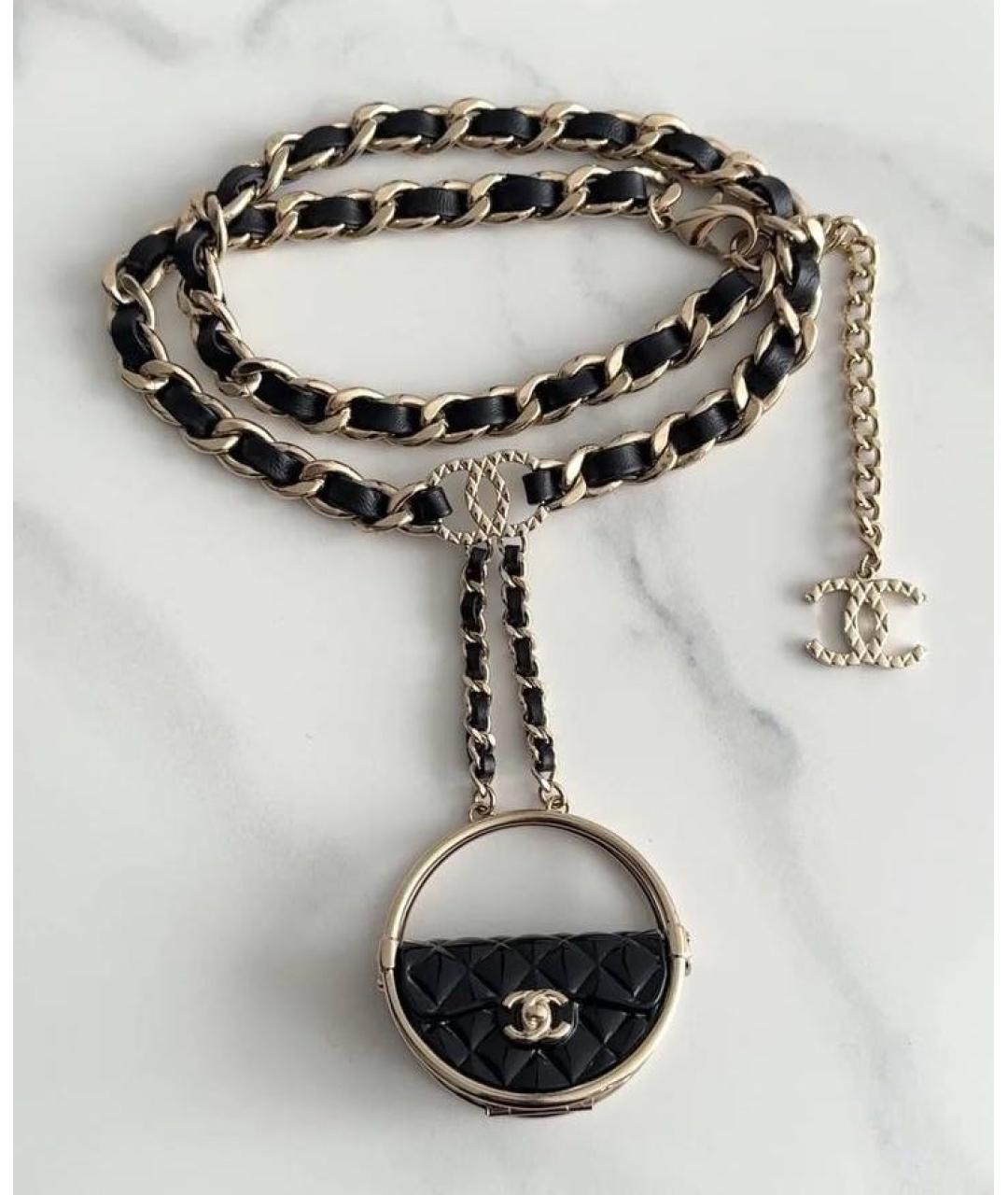 CHANEL Черный кожаный ремень, фото 7