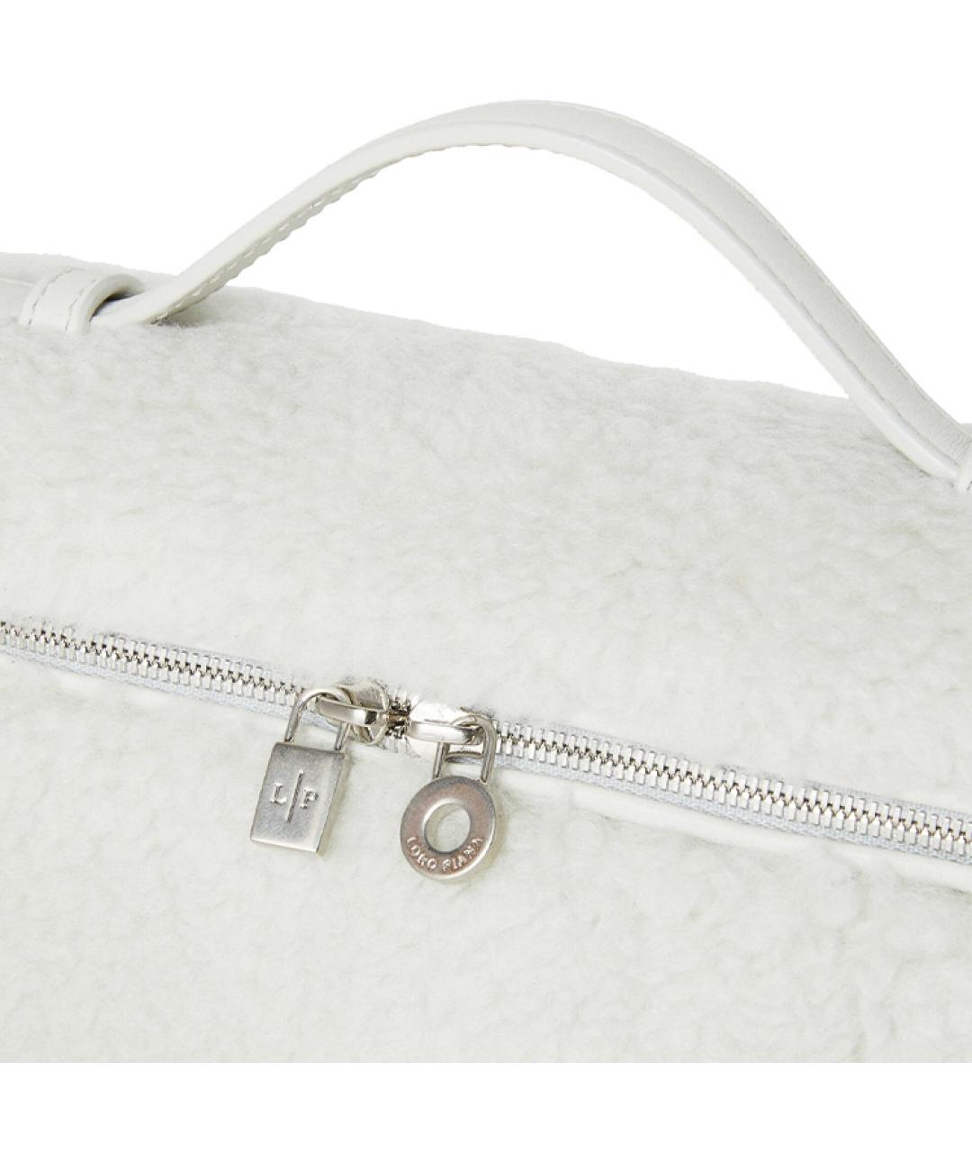 LORO PIANA Белая сумка через плечо, фото 3